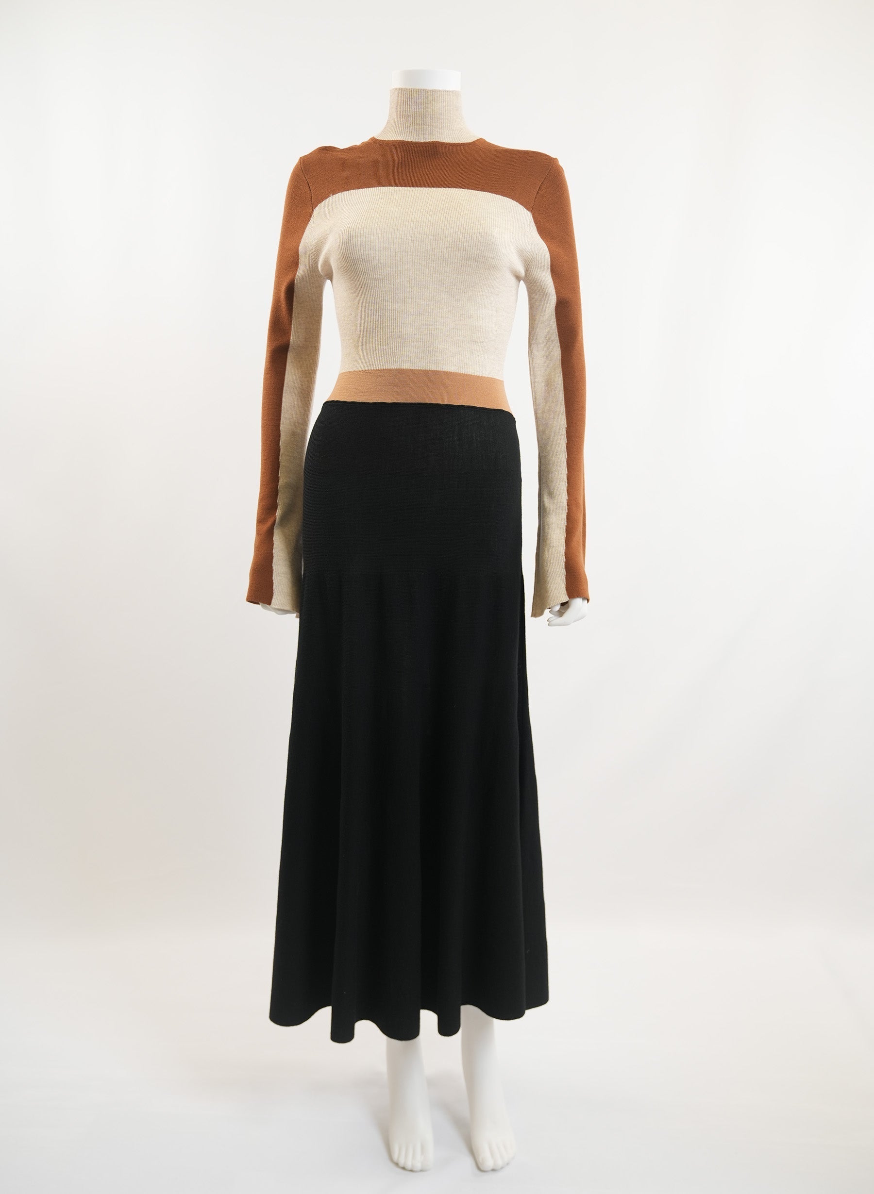 Chloe Colourblock Intarsia Knit Dress