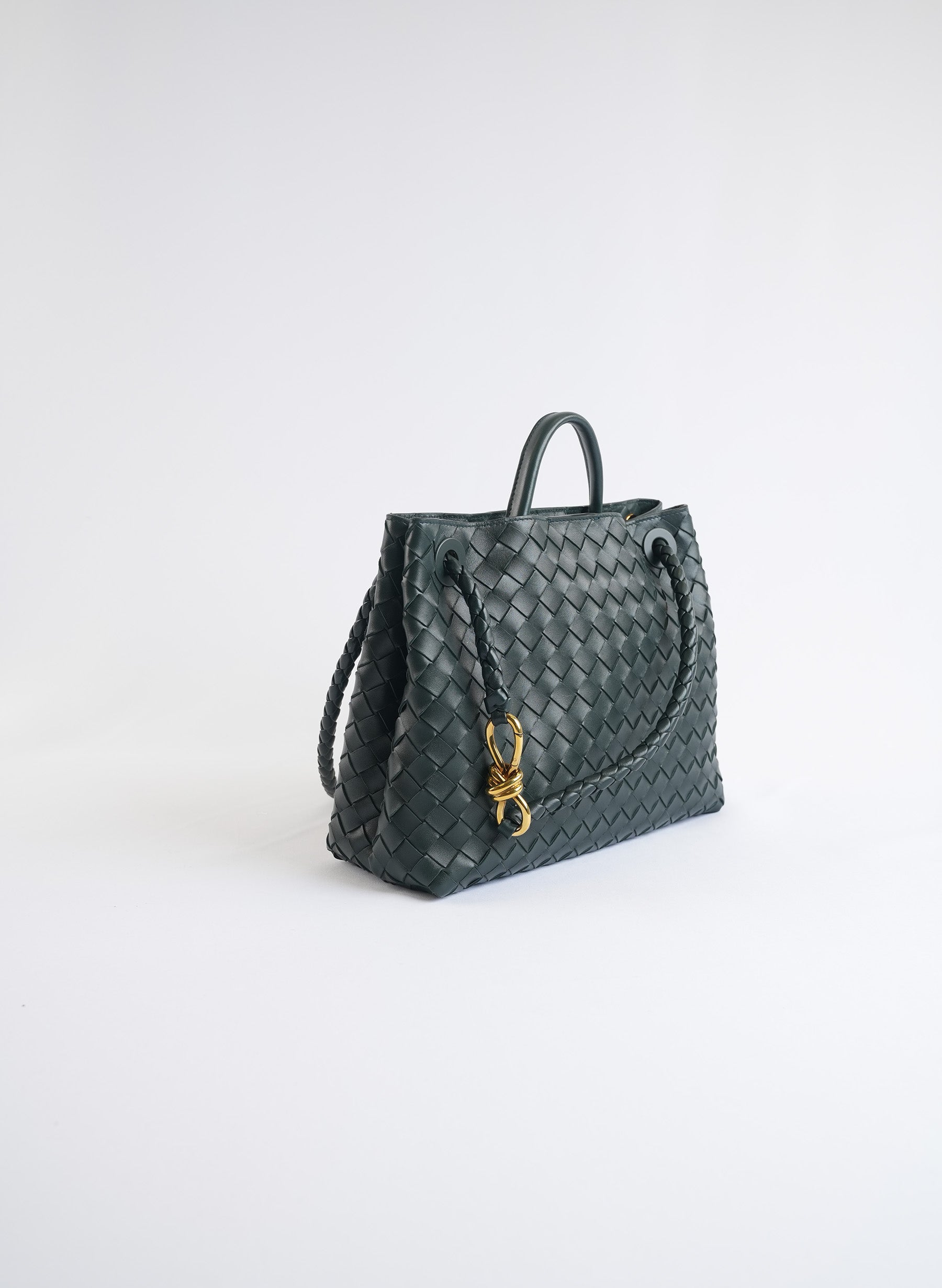 Bottega Veneta Green Leather Bag