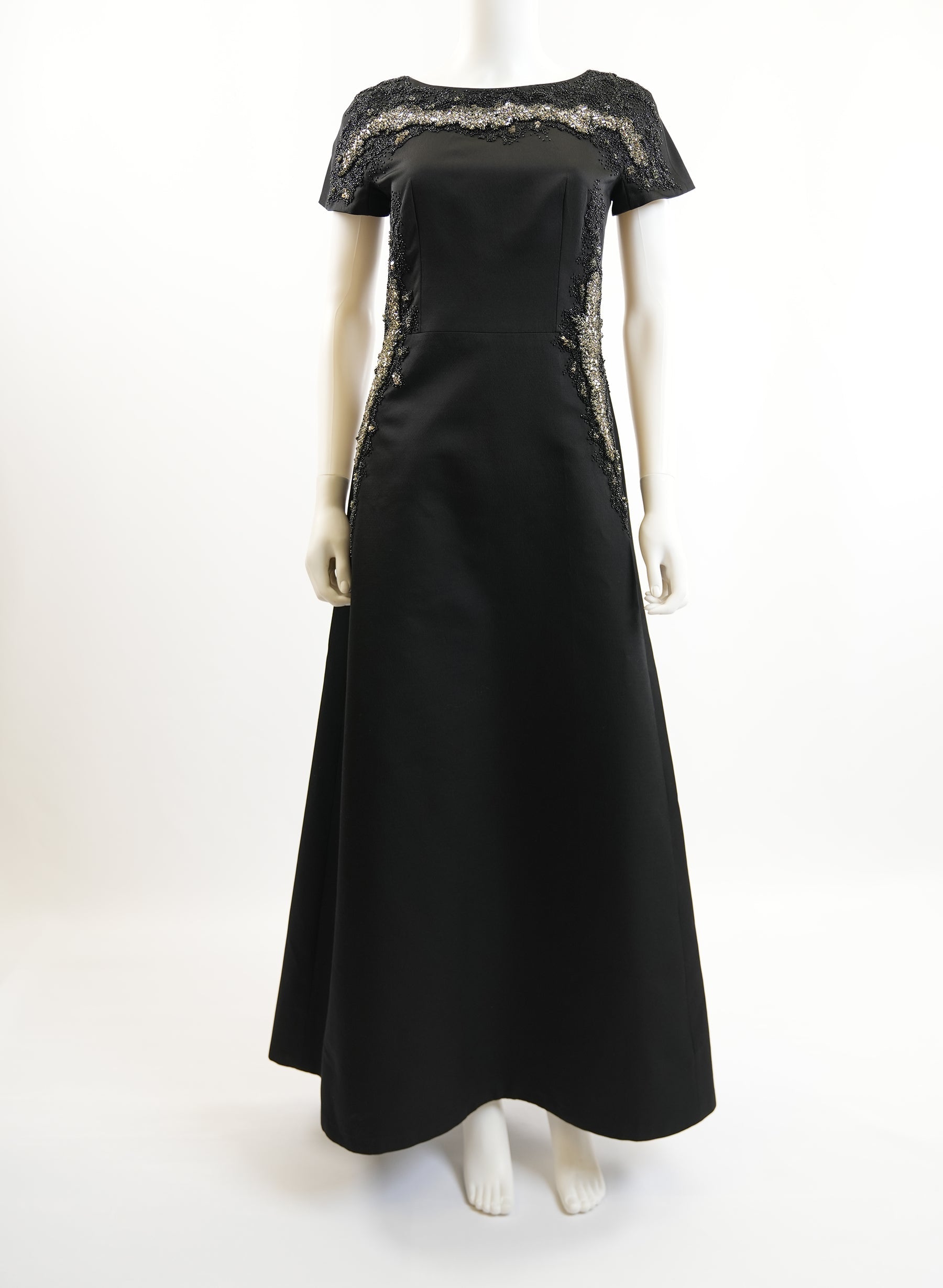 Prada Hand Embroided Black Dress