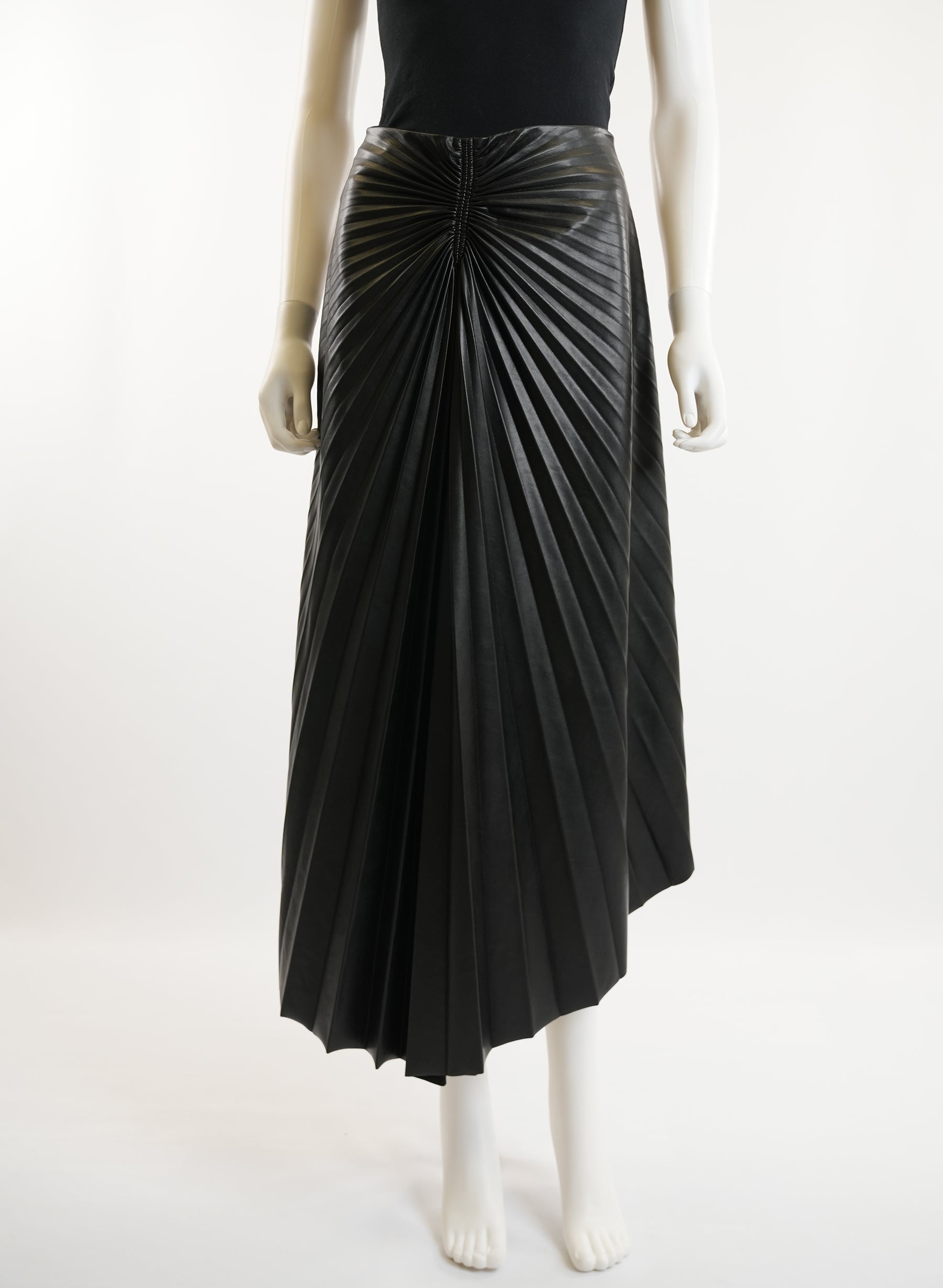 ALC Pleated Leather Skirt
