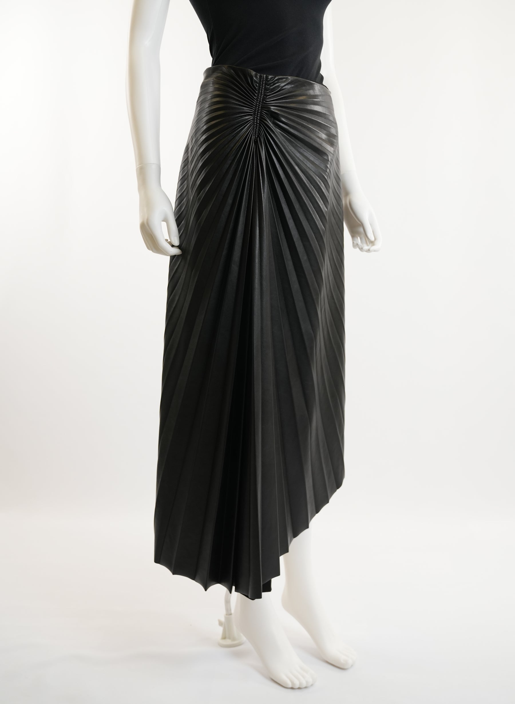 ALC Pleated Leather Skirt