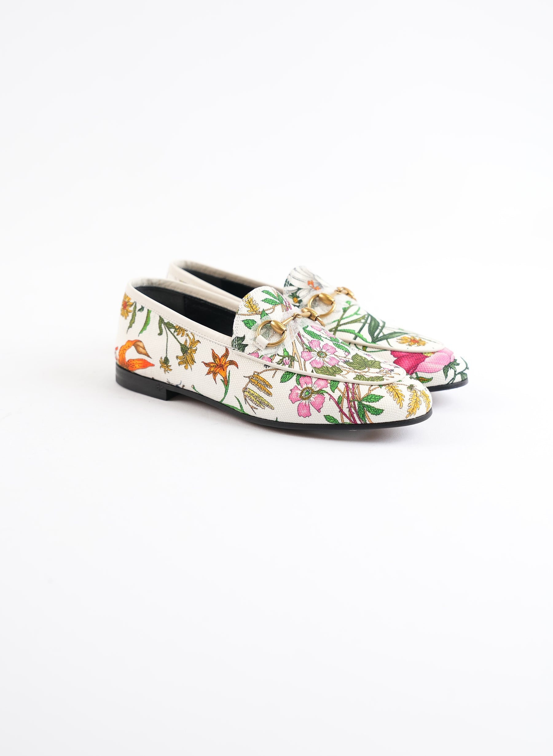Gucci Canvas Floral Loafers