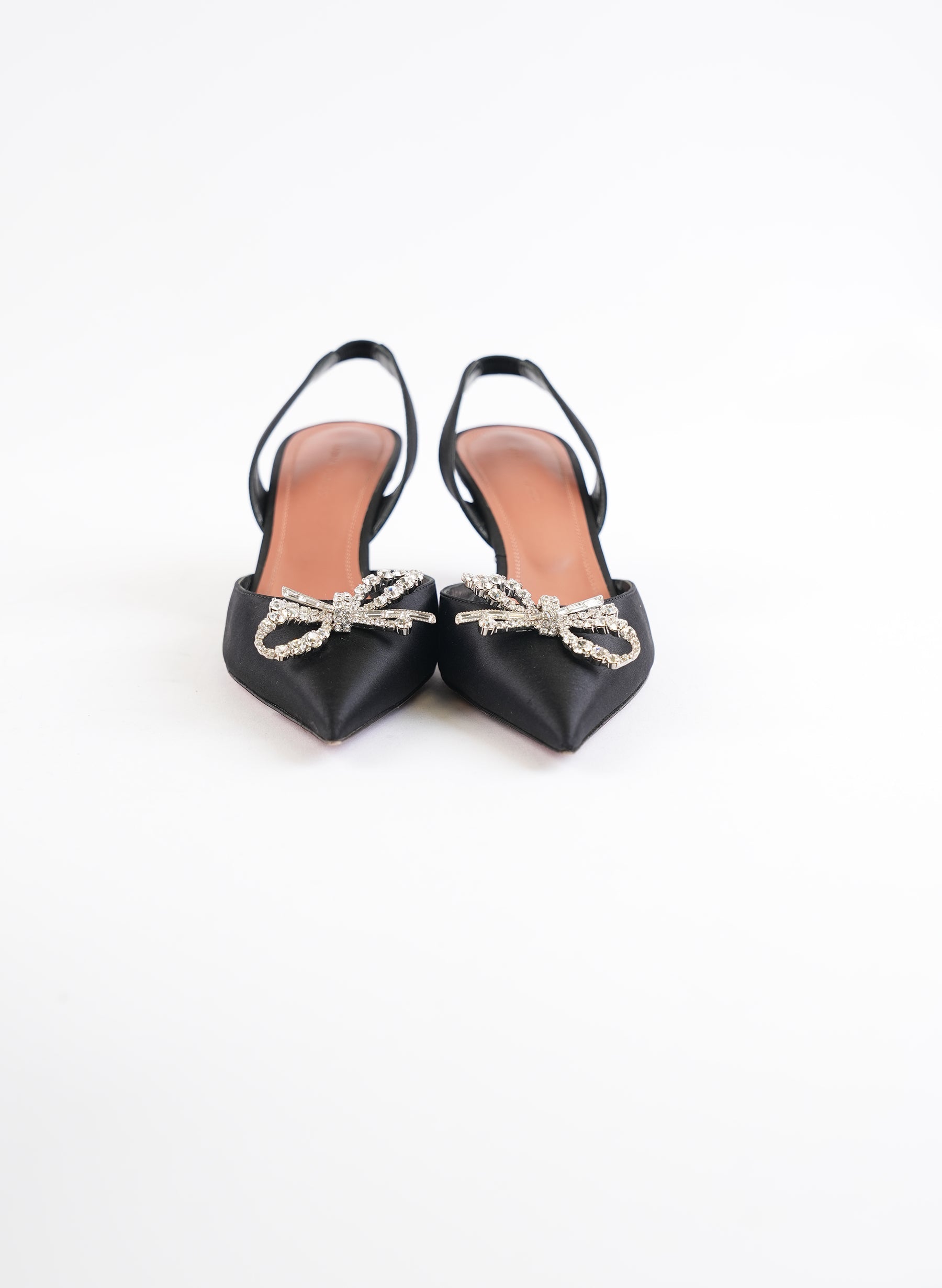 Amina Muaddi Rosie Satin Slingback Pump