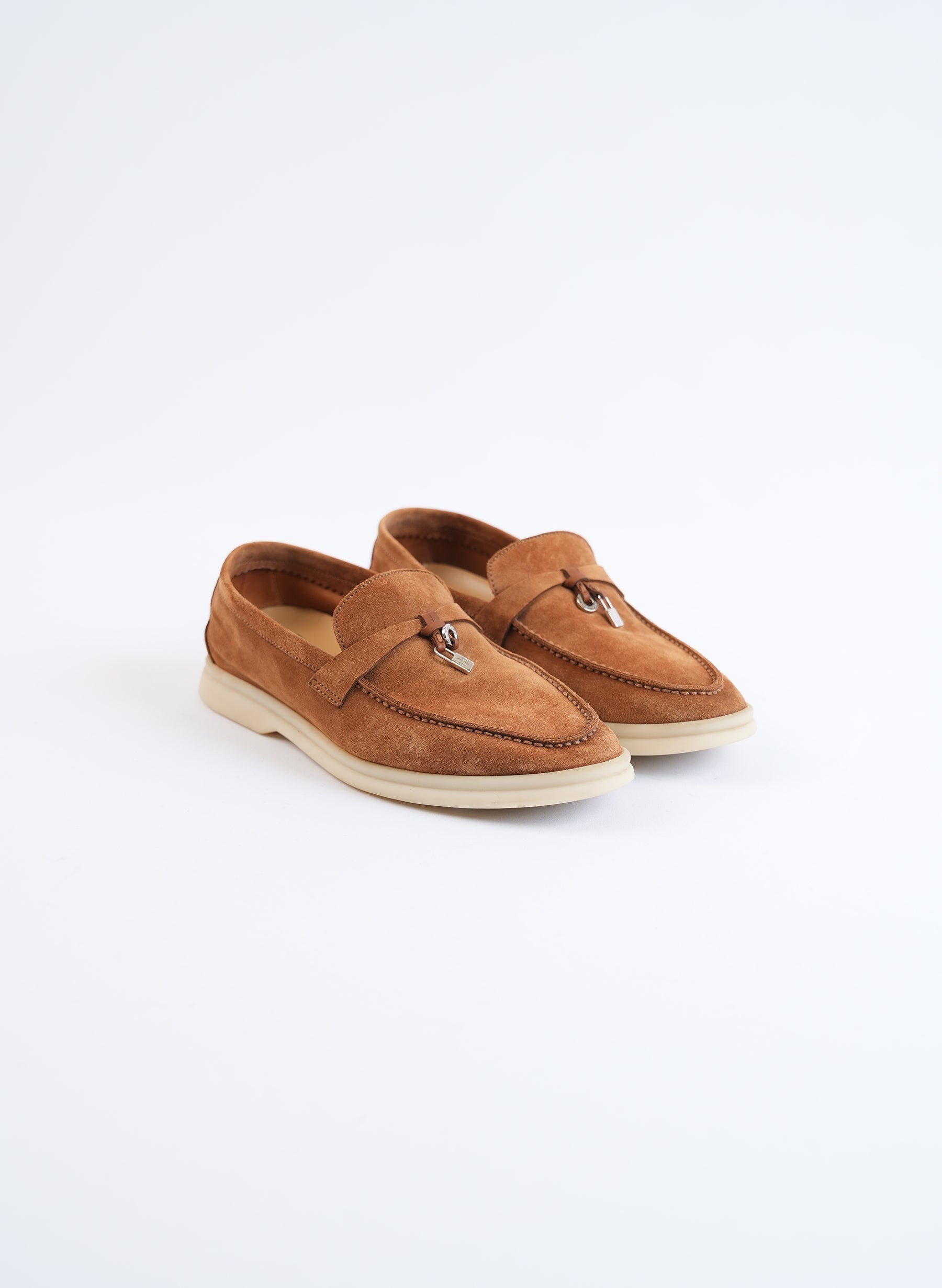 Loro Piana Light Brown Summer Charm Walk Loafers