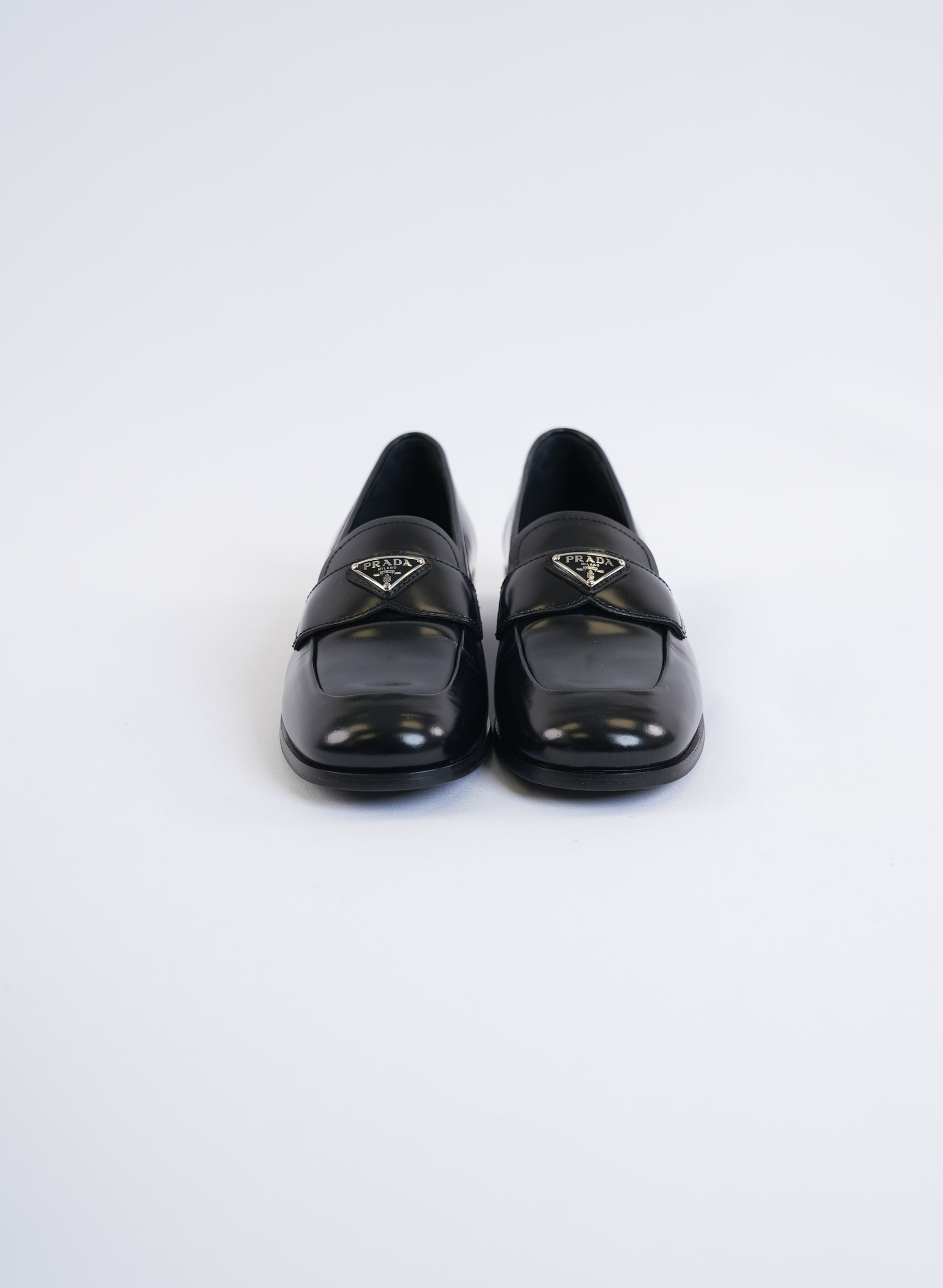 Prada Black Patent Leather Loafers