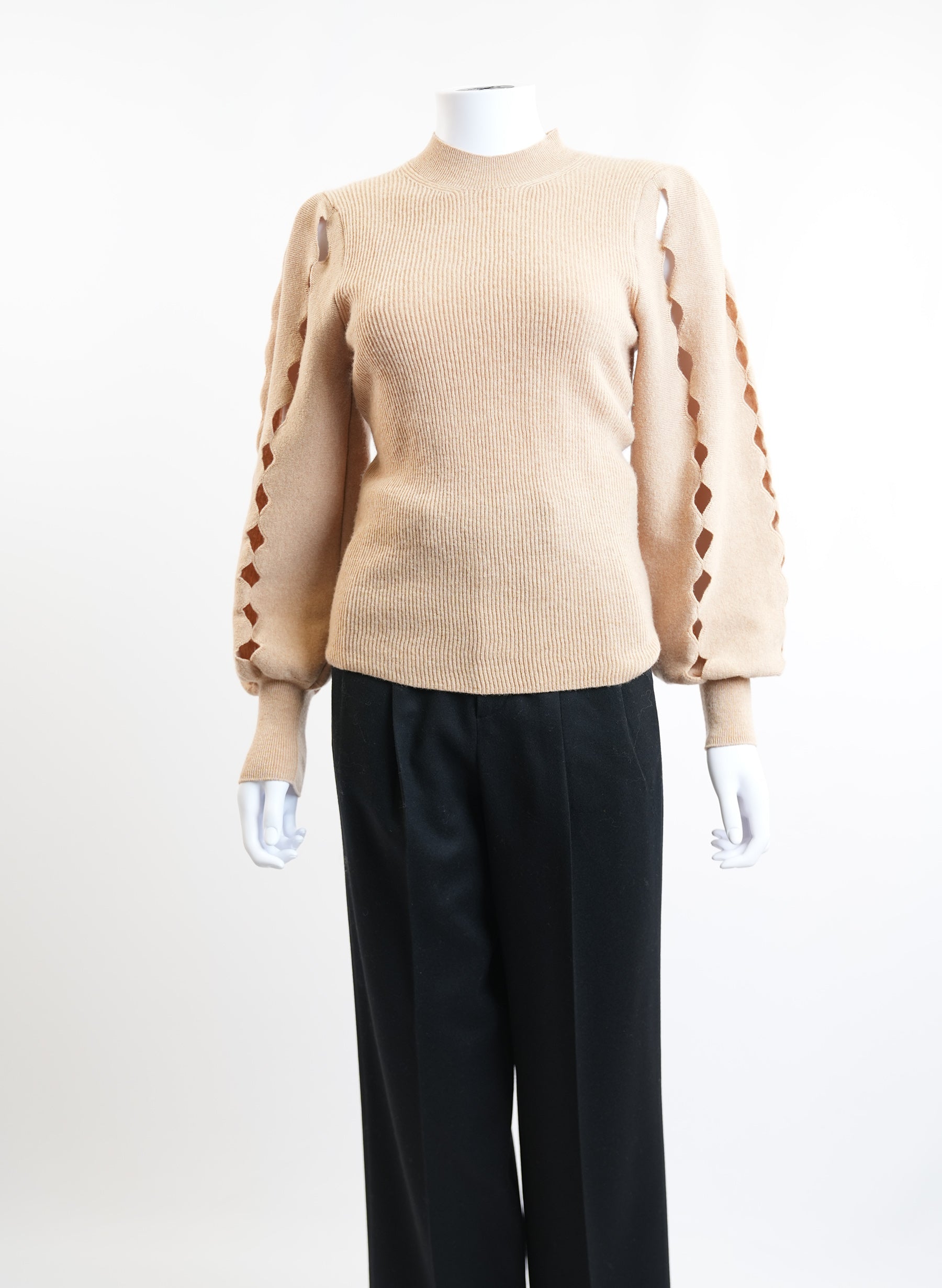 Chloe Brown Cut Out Sweater
