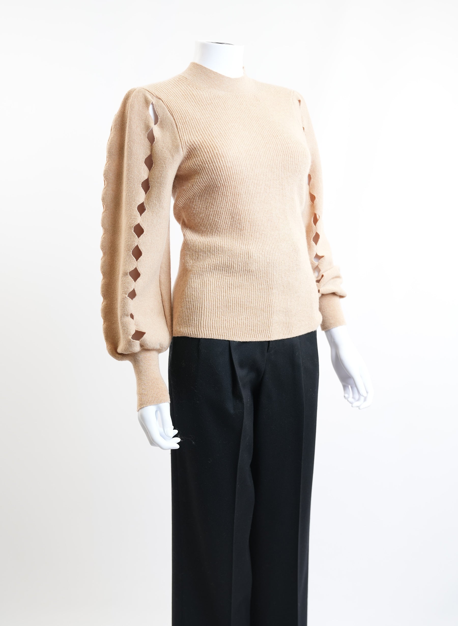 Chloe Brown Cut Out Sweater