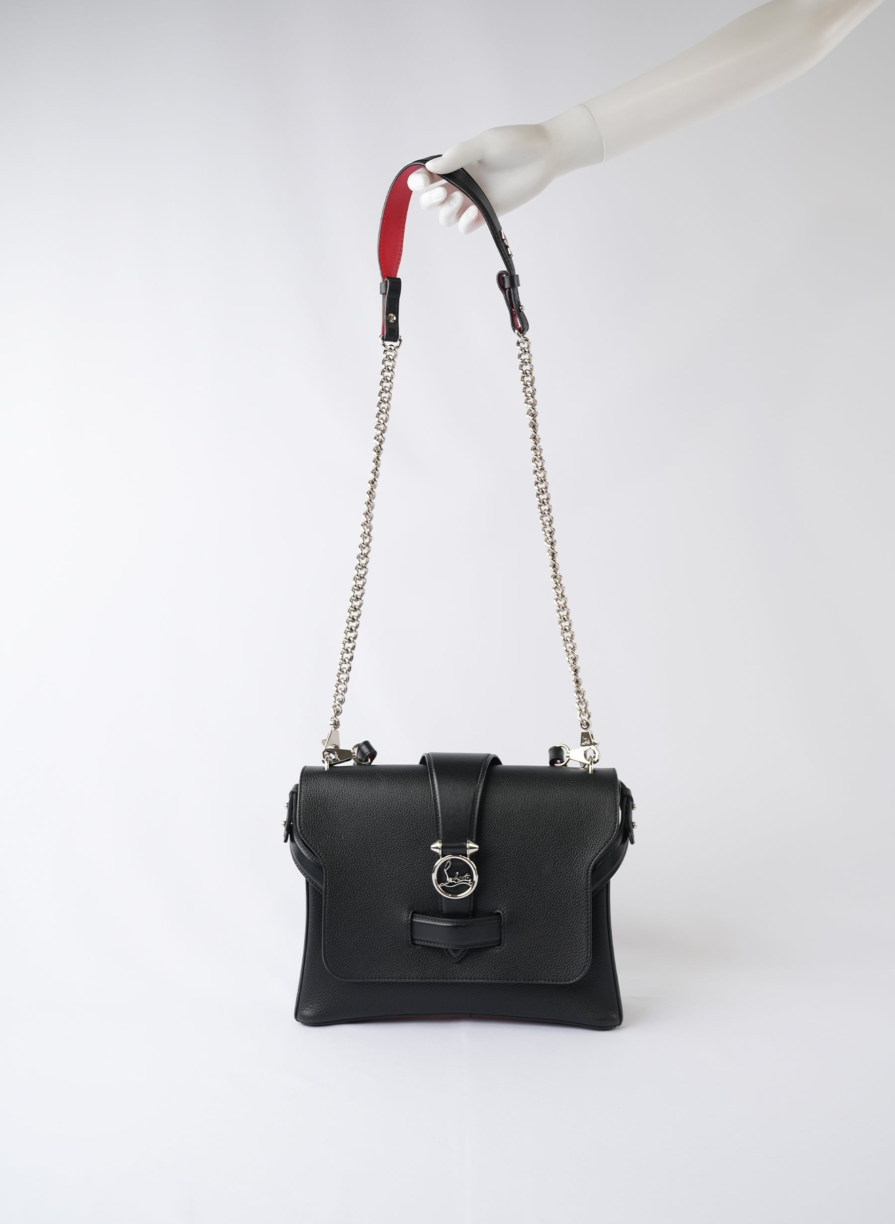 Christian Louboutin Pebbled Calfskin Rubylou Shoulder Bag