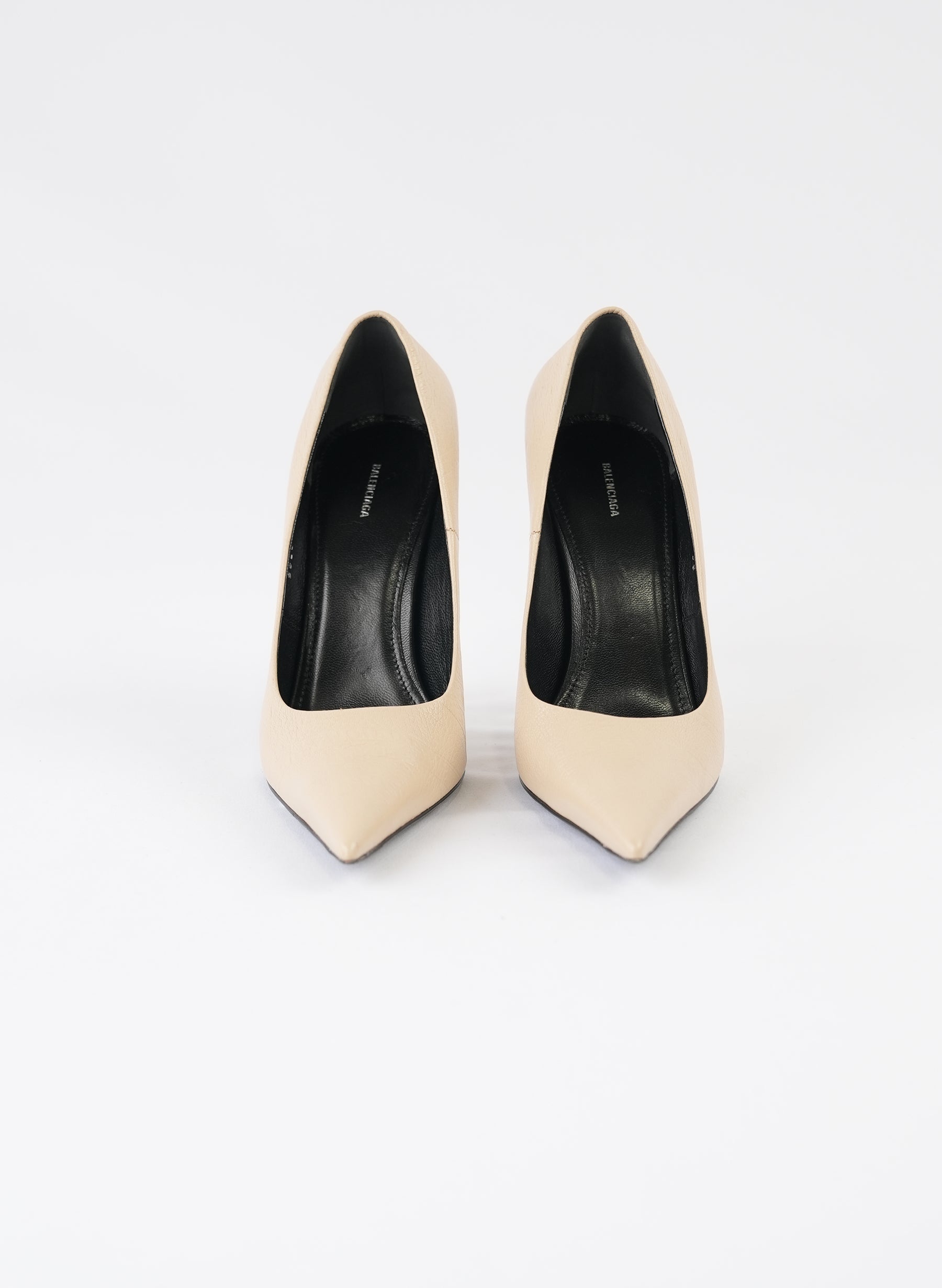 Balenciaga Nappa Square Knife Pumps