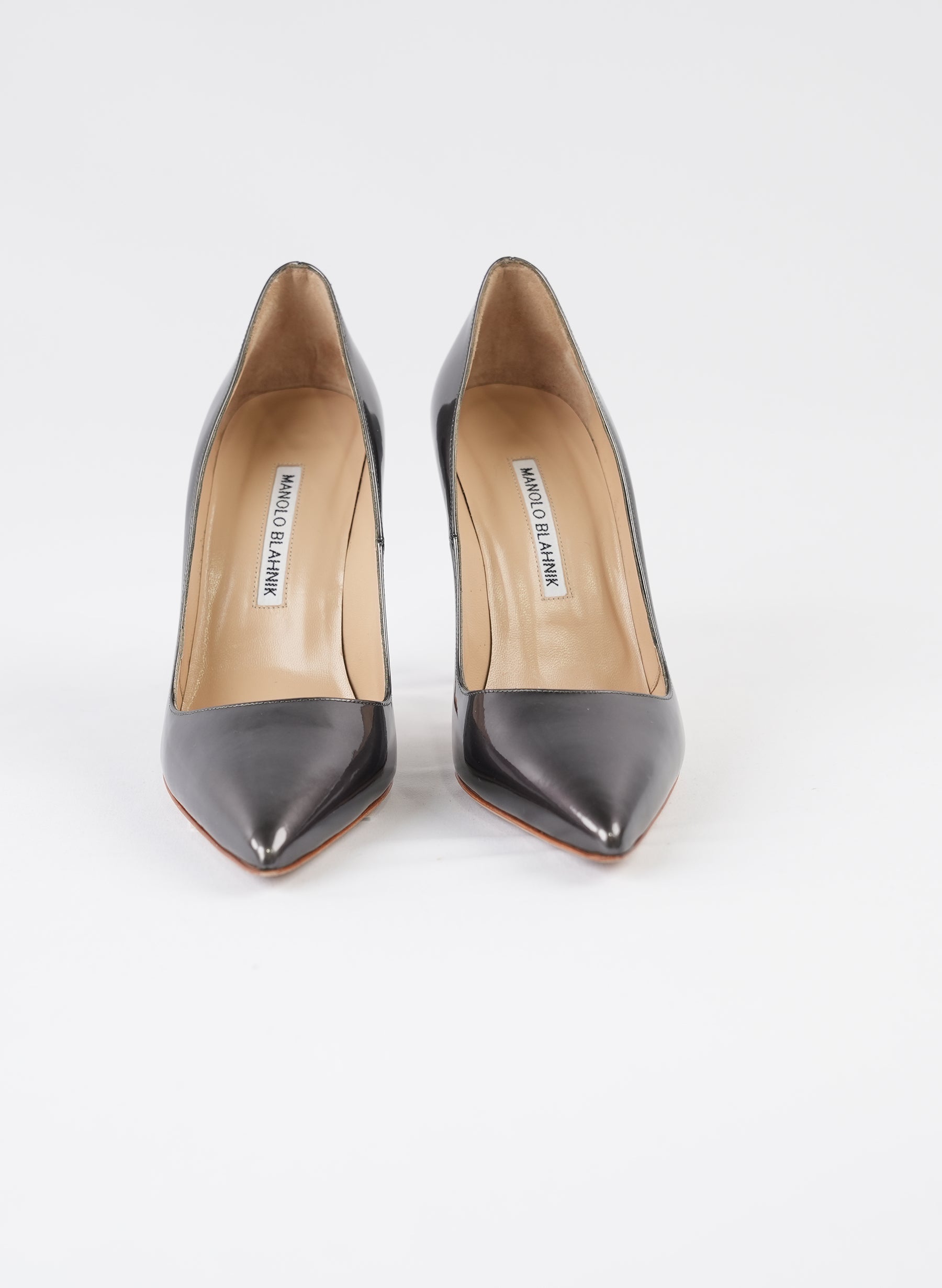 Manolo Blahnik Black Patent Leather BB Pumps