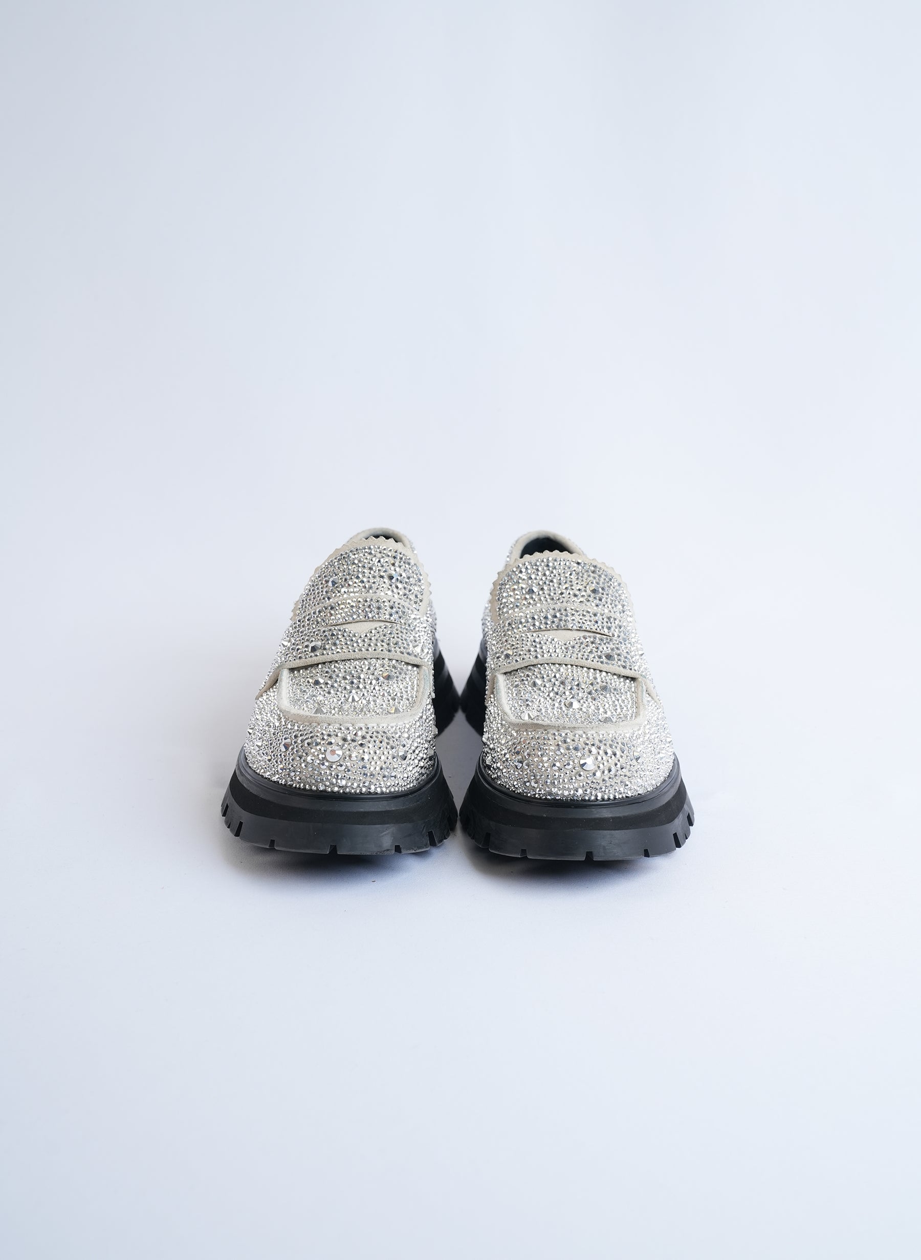 Alexander McQueen Crystal Embellished Loafers