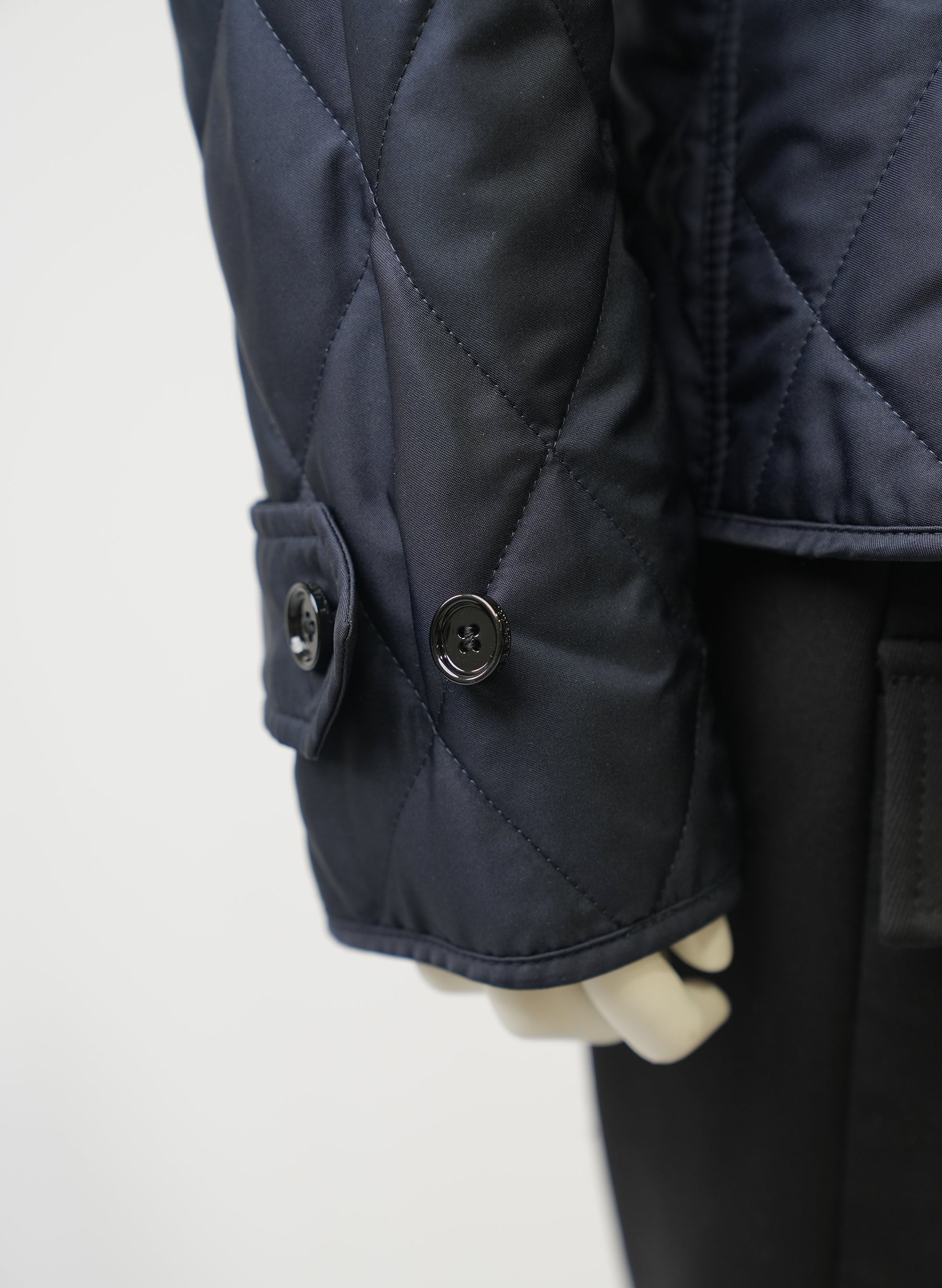 Burberry Navy Diamond Quilted Thermoregulated Jacket