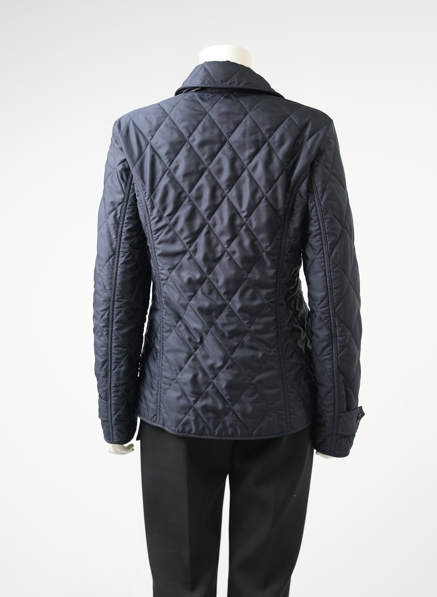Burberry Navy Diamond Quilted Thermoregulated Jacket