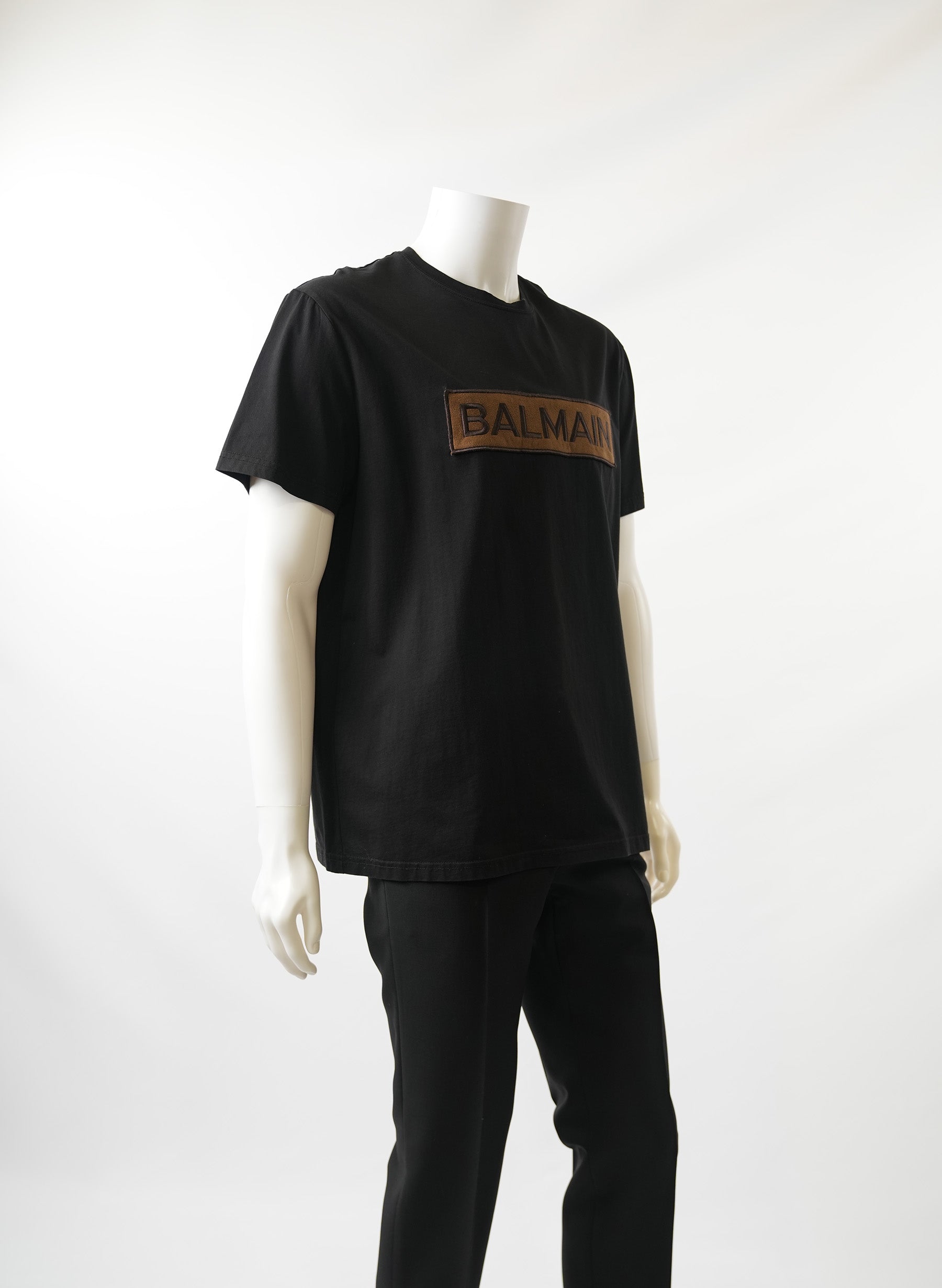 Balmain Black Logo Print T-shirt
