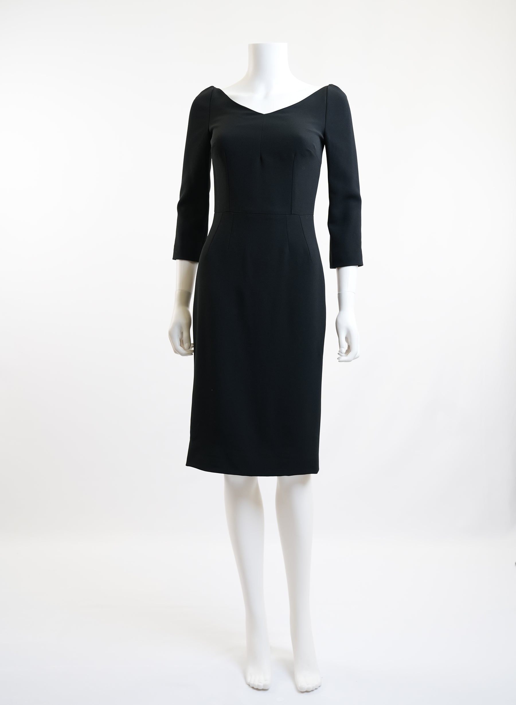 Dolce & Gabbana Black V Neck Dress