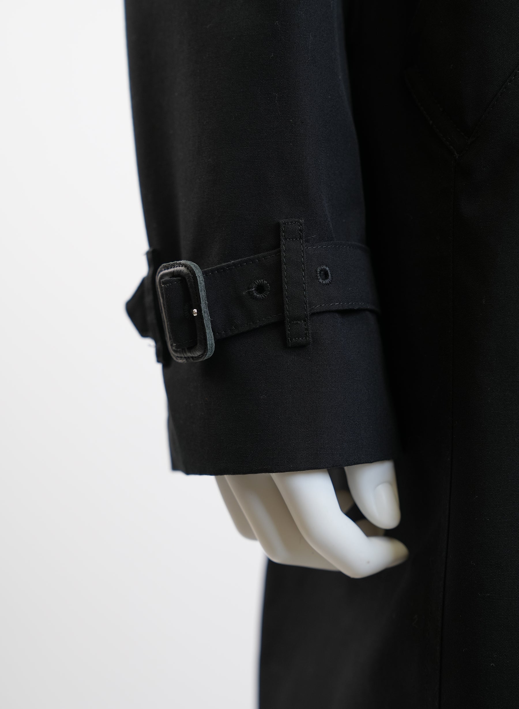 Burberry Black Knee Length Trench Coat