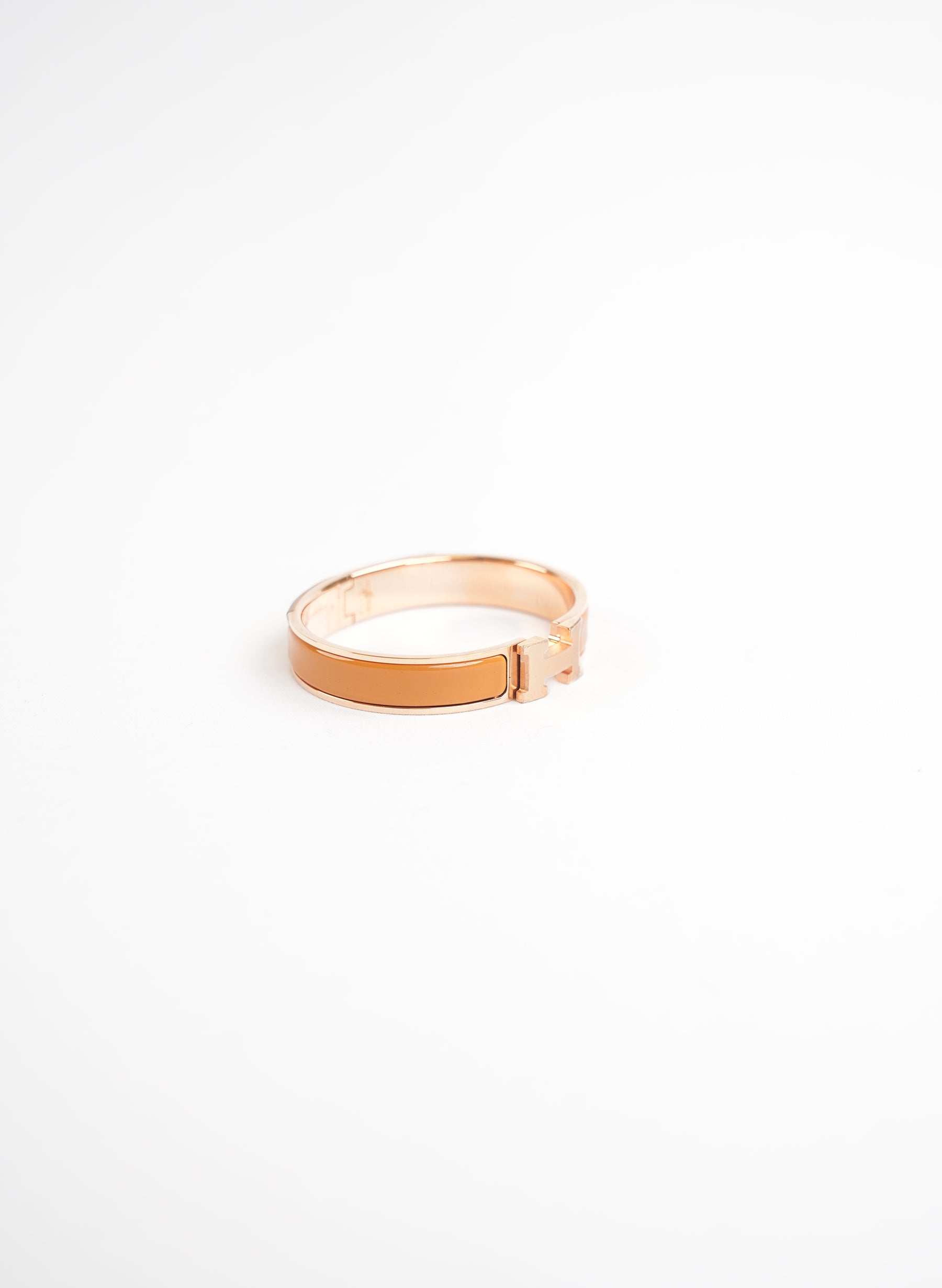 Hermès Clic H Gold and Brown Bracelet