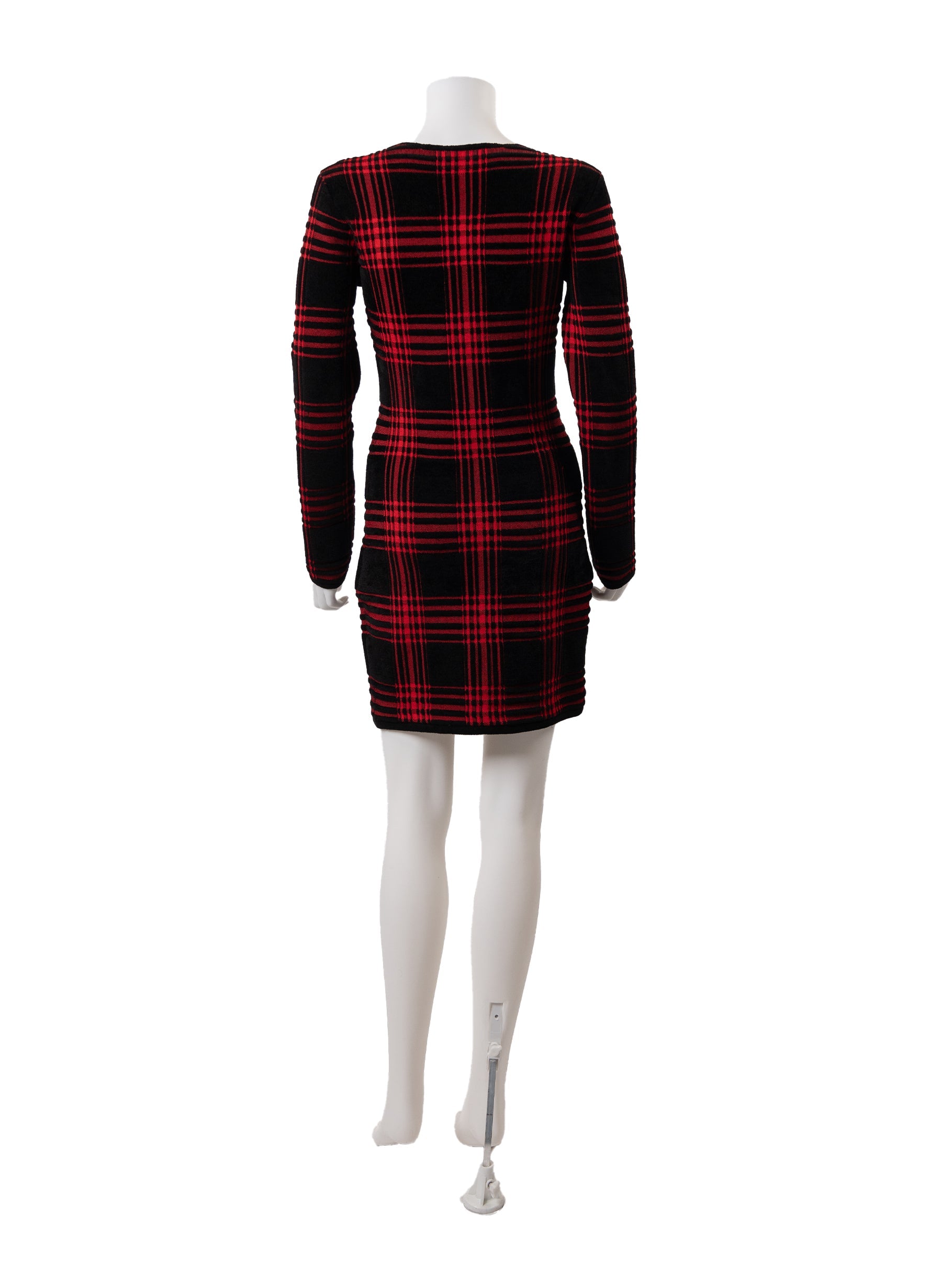 Alexander Wang V Neck Plaid Dress