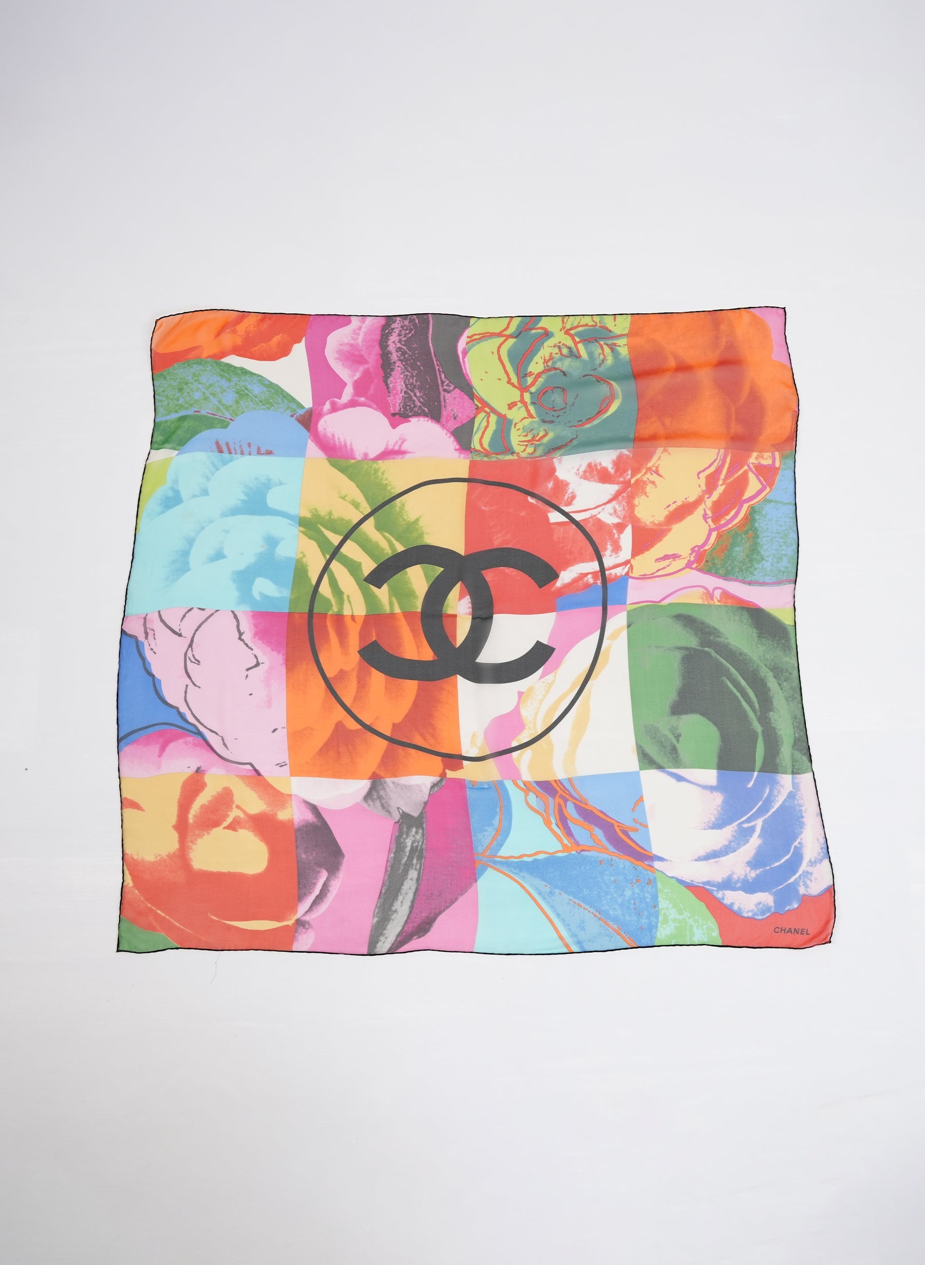 Chanel Camellia CC Scarf