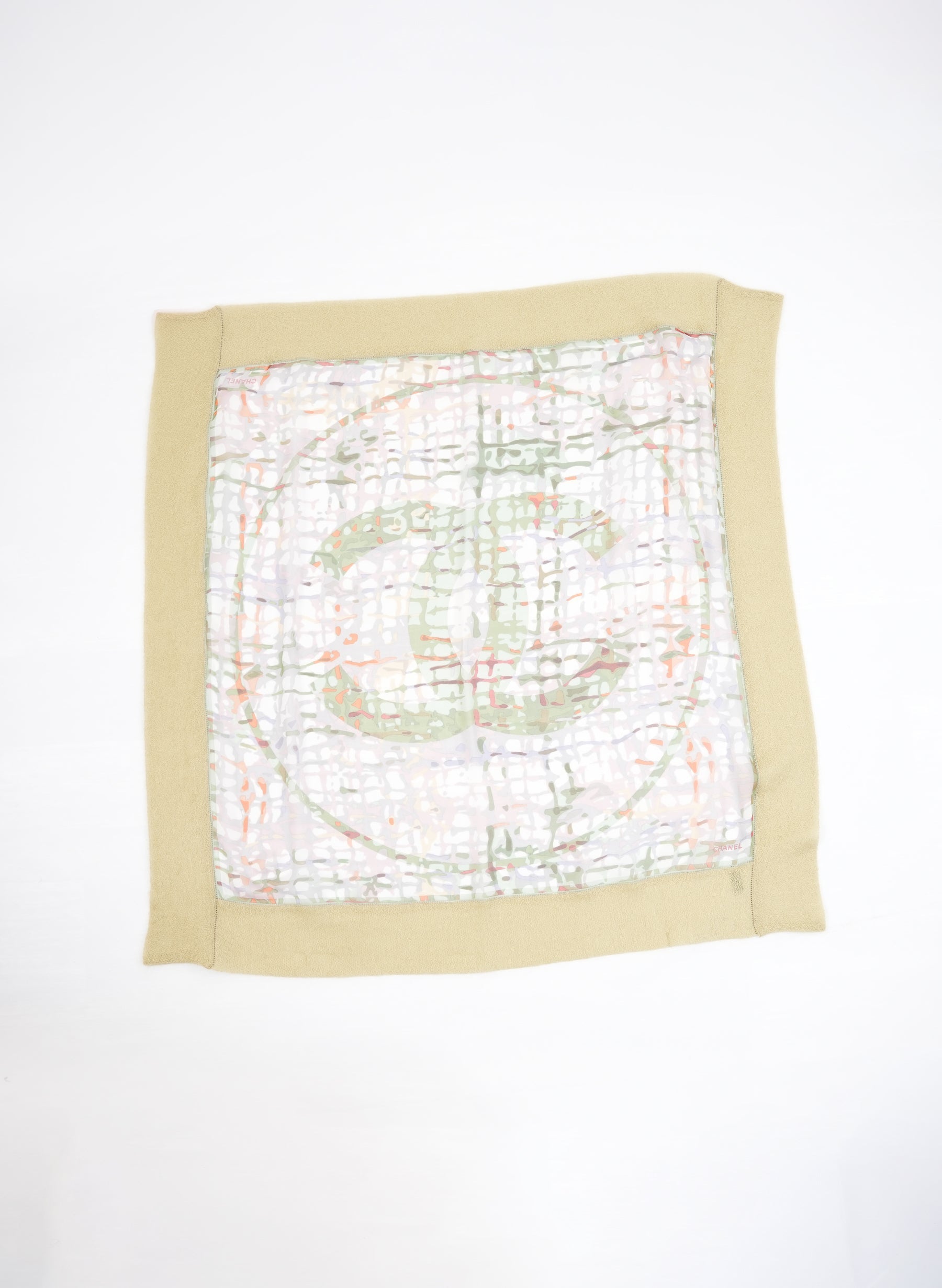 Chanel Mohair Silk Blend CC Scarf