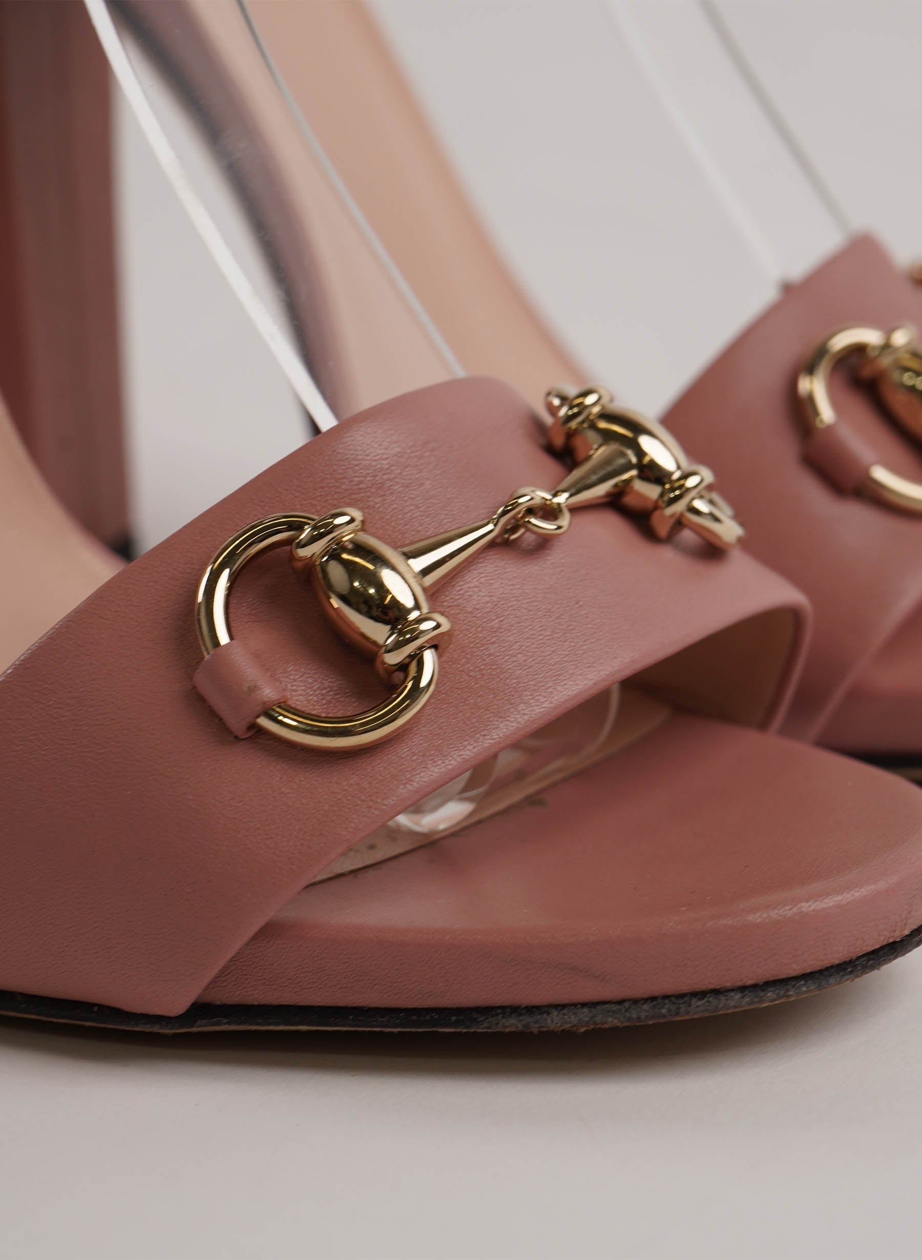 Gucci Horsebit Ankle Strap Platform Sandals