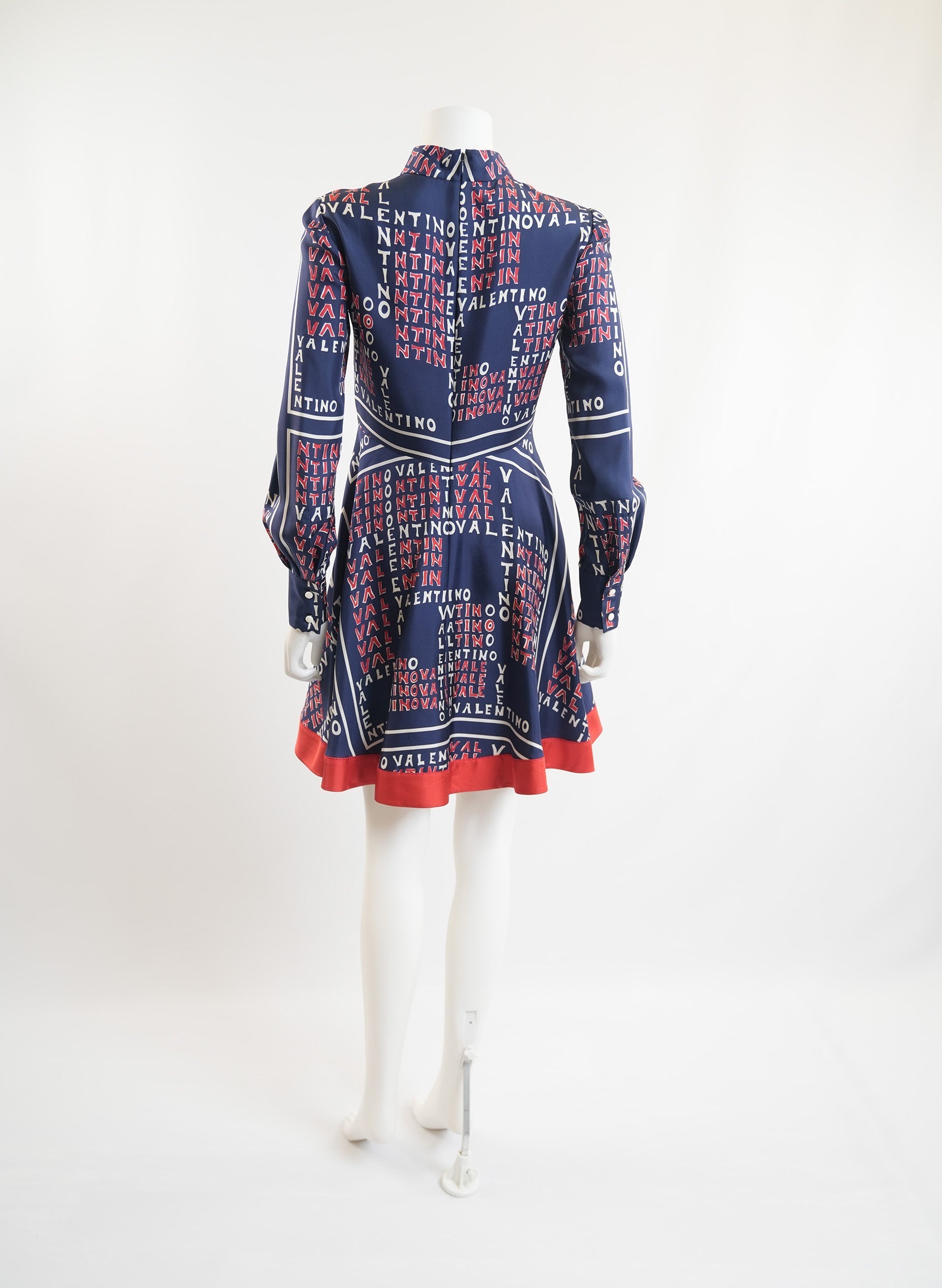 Valentino Puzzle Print Silk Dress