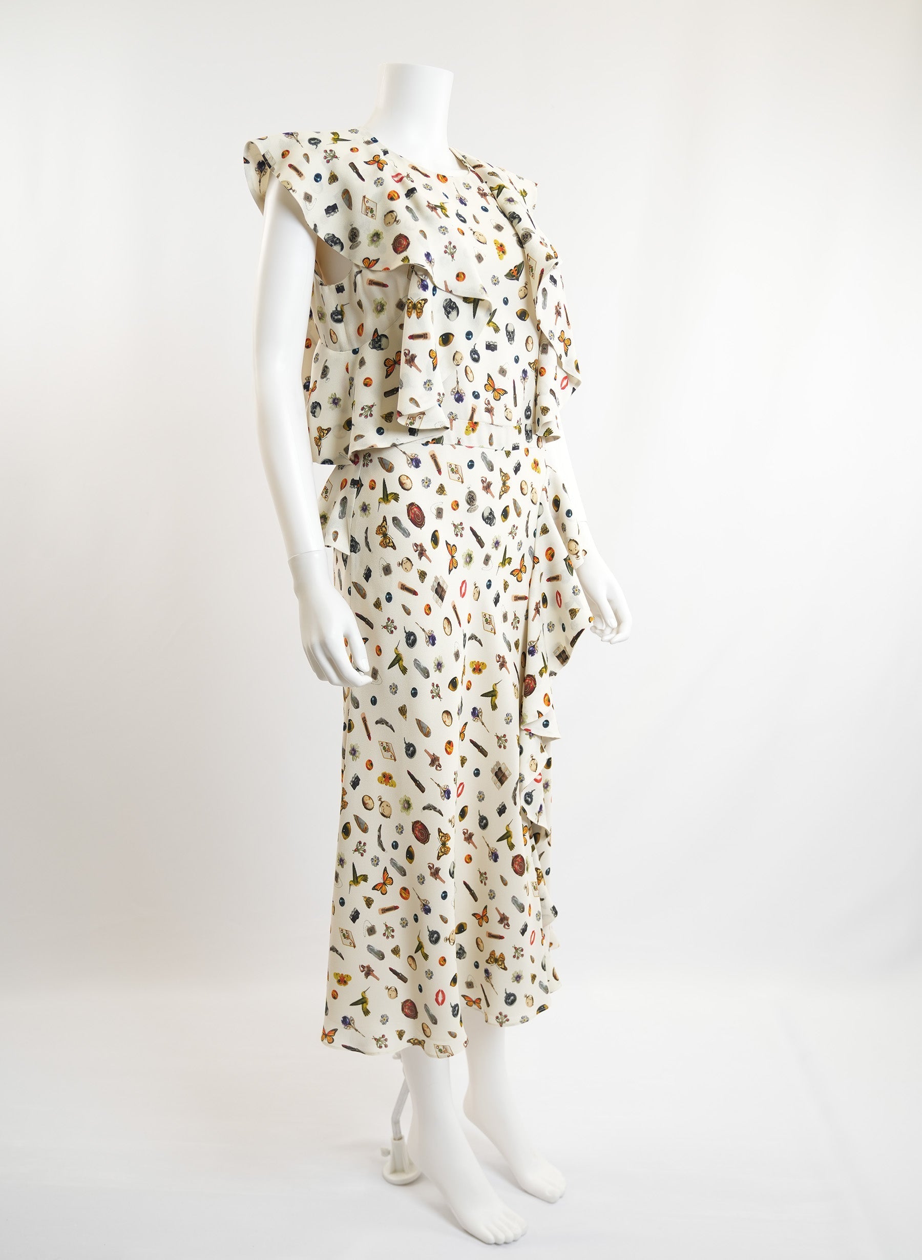 Alexander Mcqueen Obsession Silk Dress