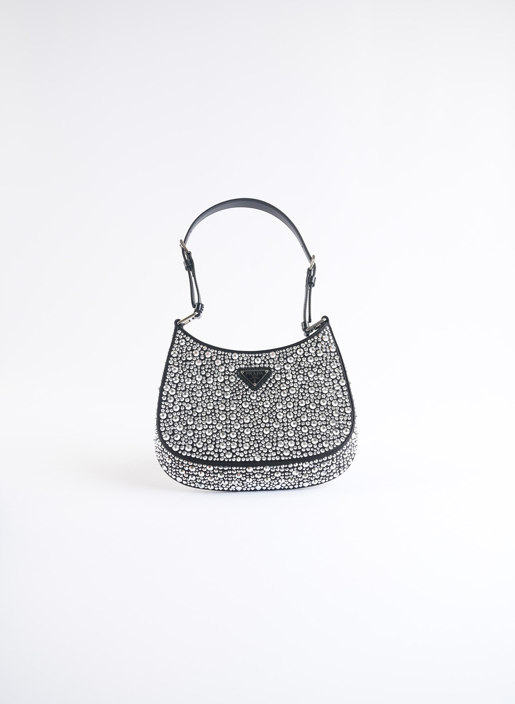Prada Cleo Satin Bag With Crystals