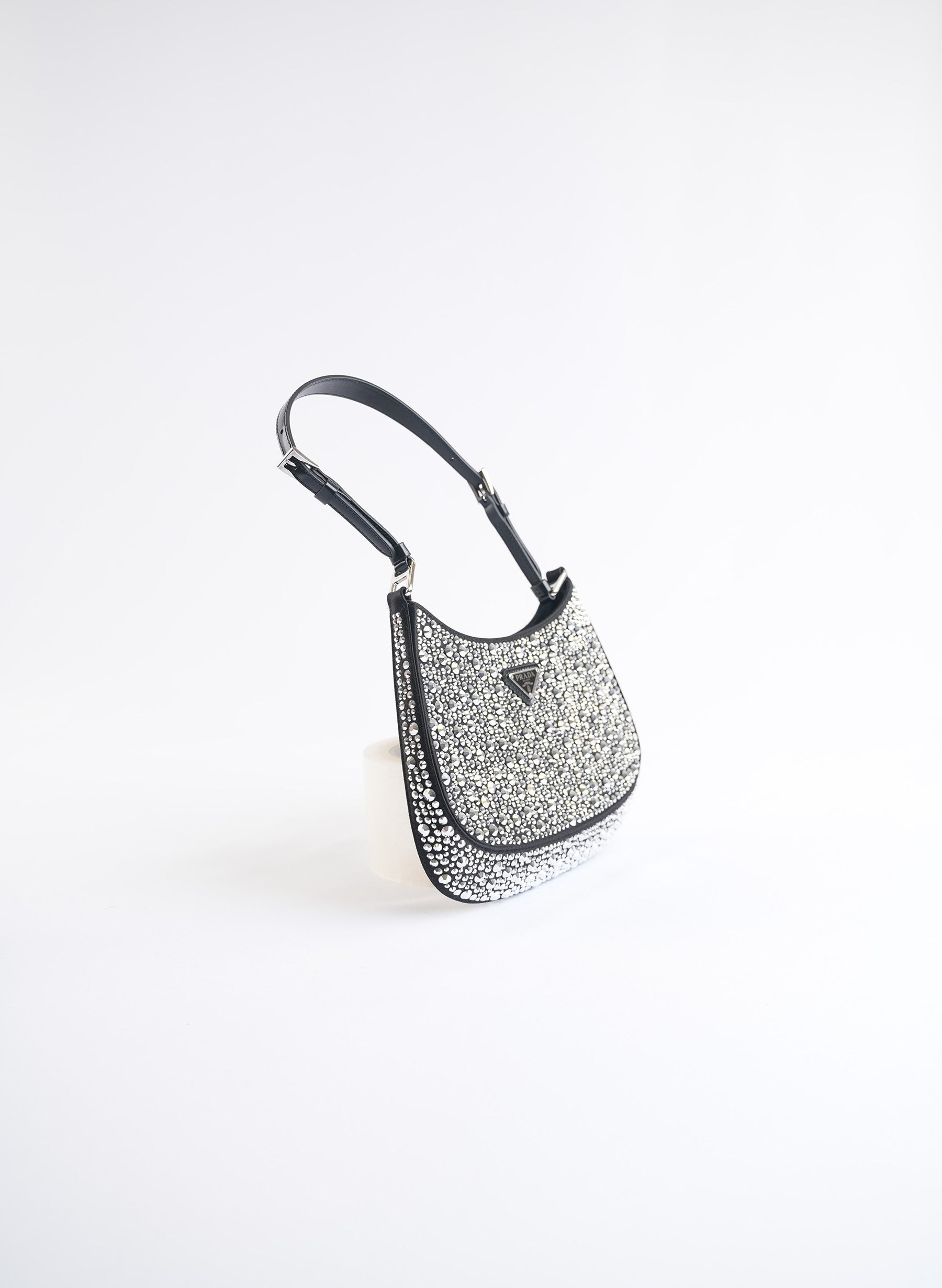 Prada Cleo Satin Bag With Crystals