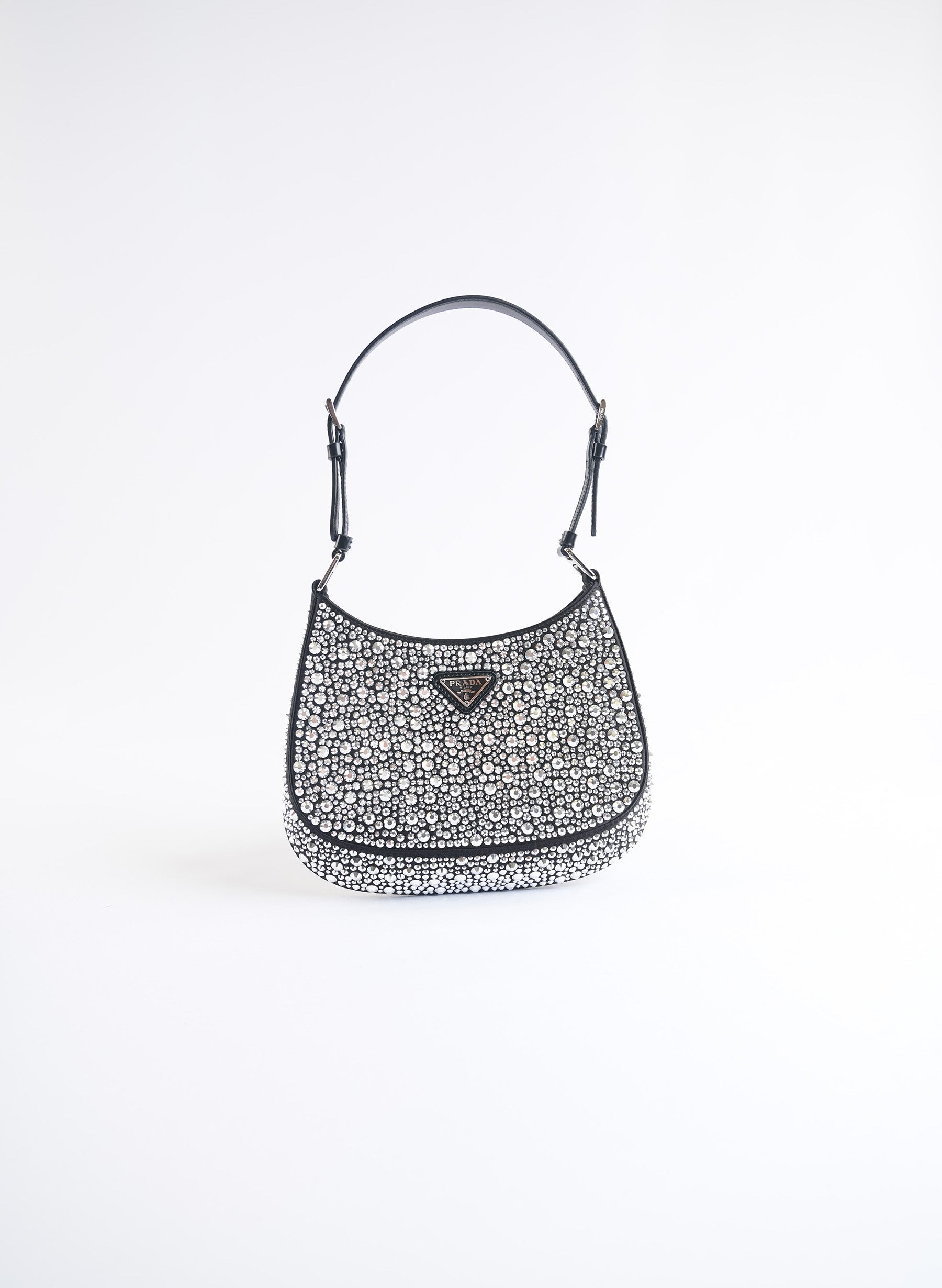 Prada Cleo Satin Bag With Crystals