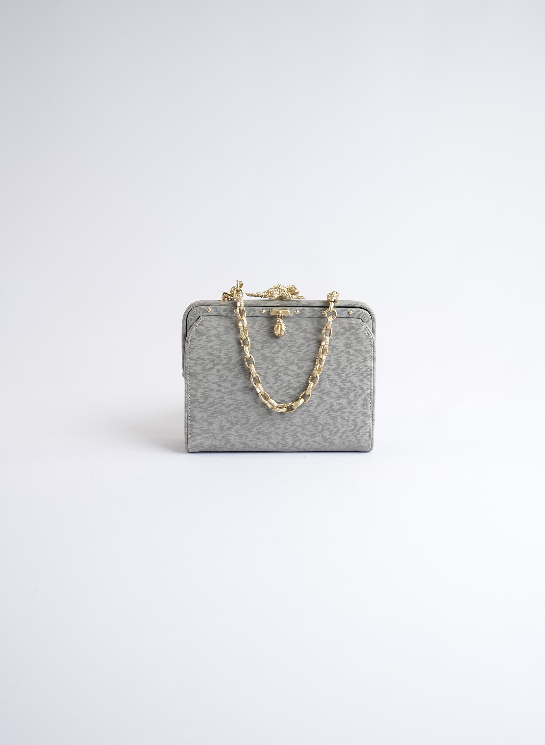 Kieselstein Cord Grey Frog Bag