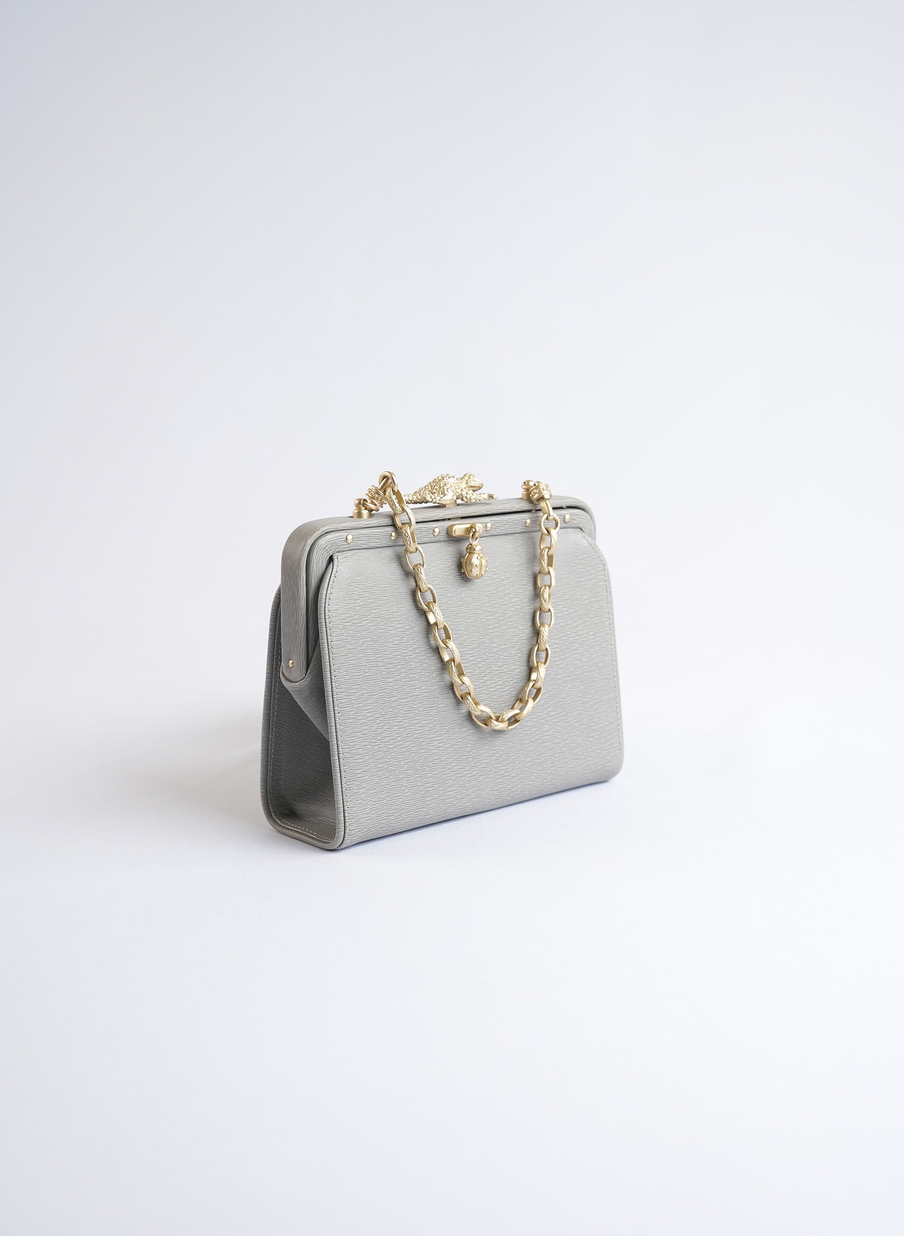 Kieselstein Cord Grey Frog Bag