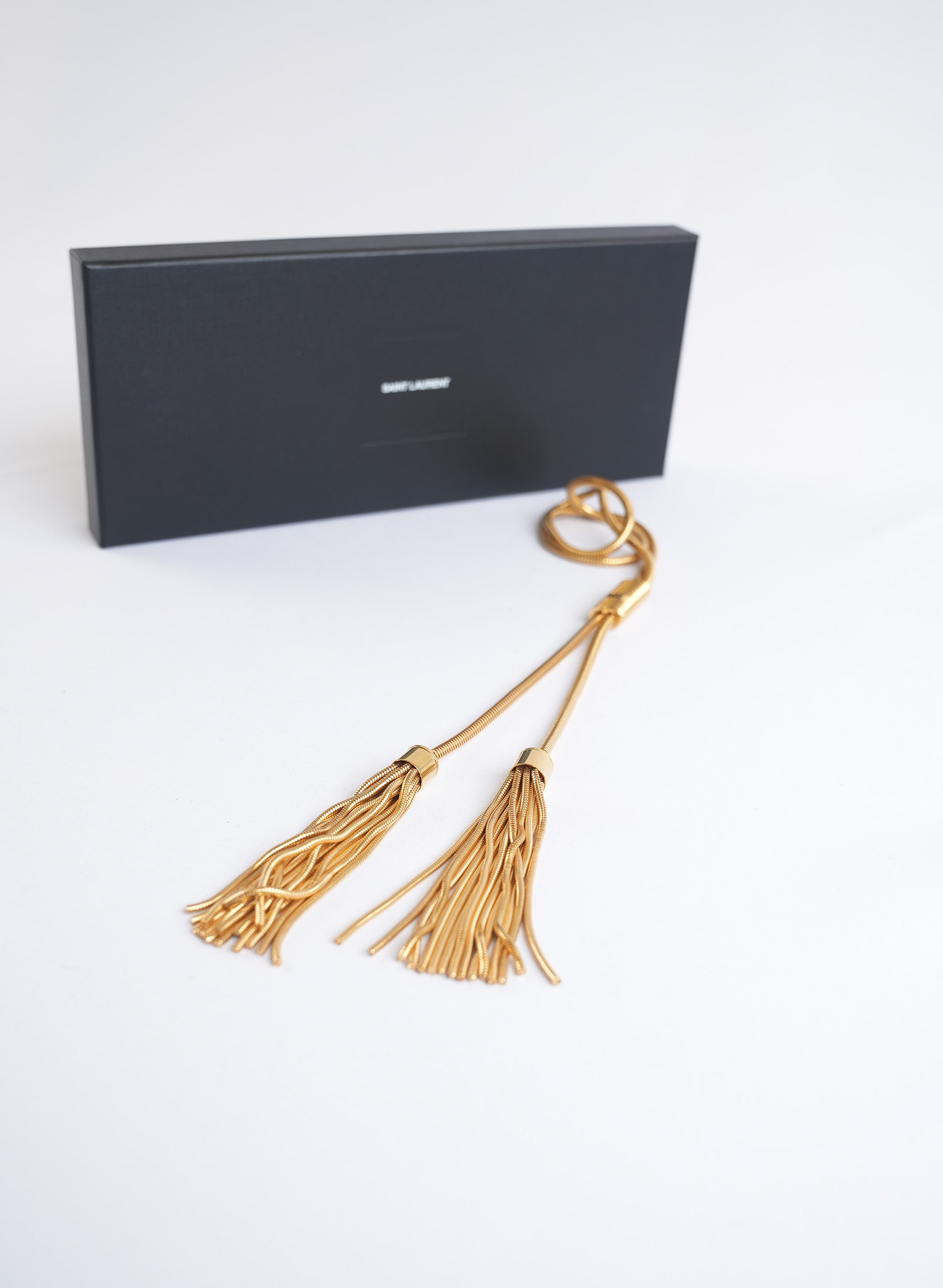 Saint Laurent Pom Pom Tassel Necklace