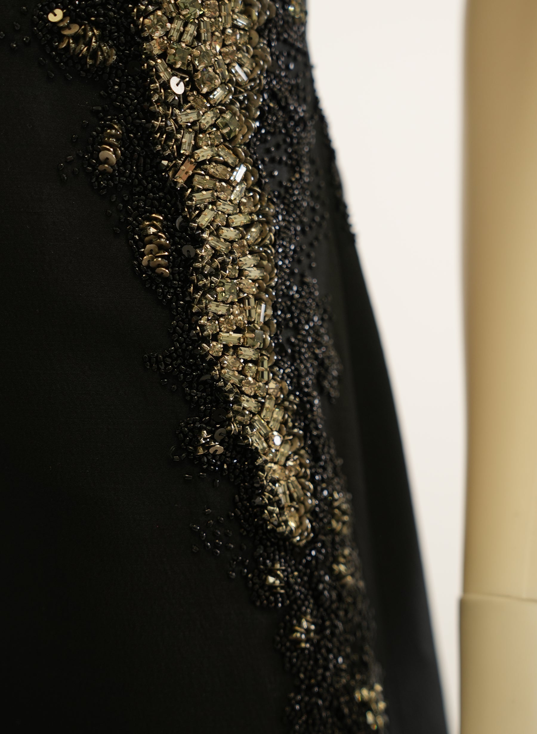 Prada Hand Embroided Black Dress