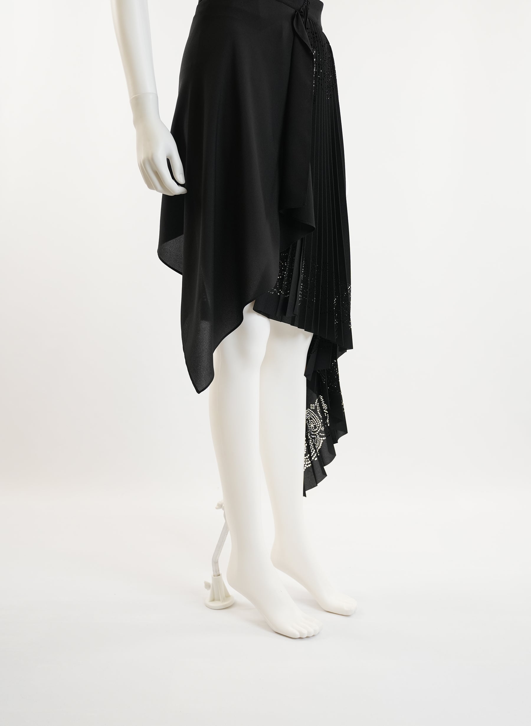 Givenchy Black Pleated Skirt