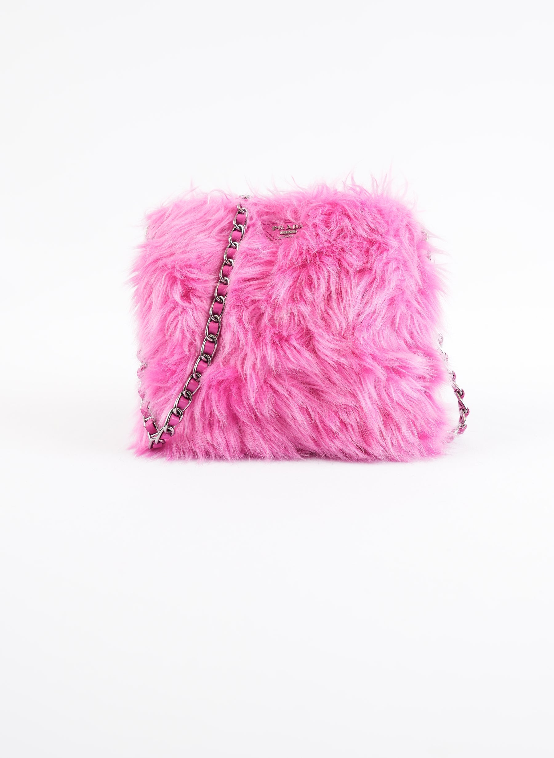 Prada Pink Fur Crossbody Bag
