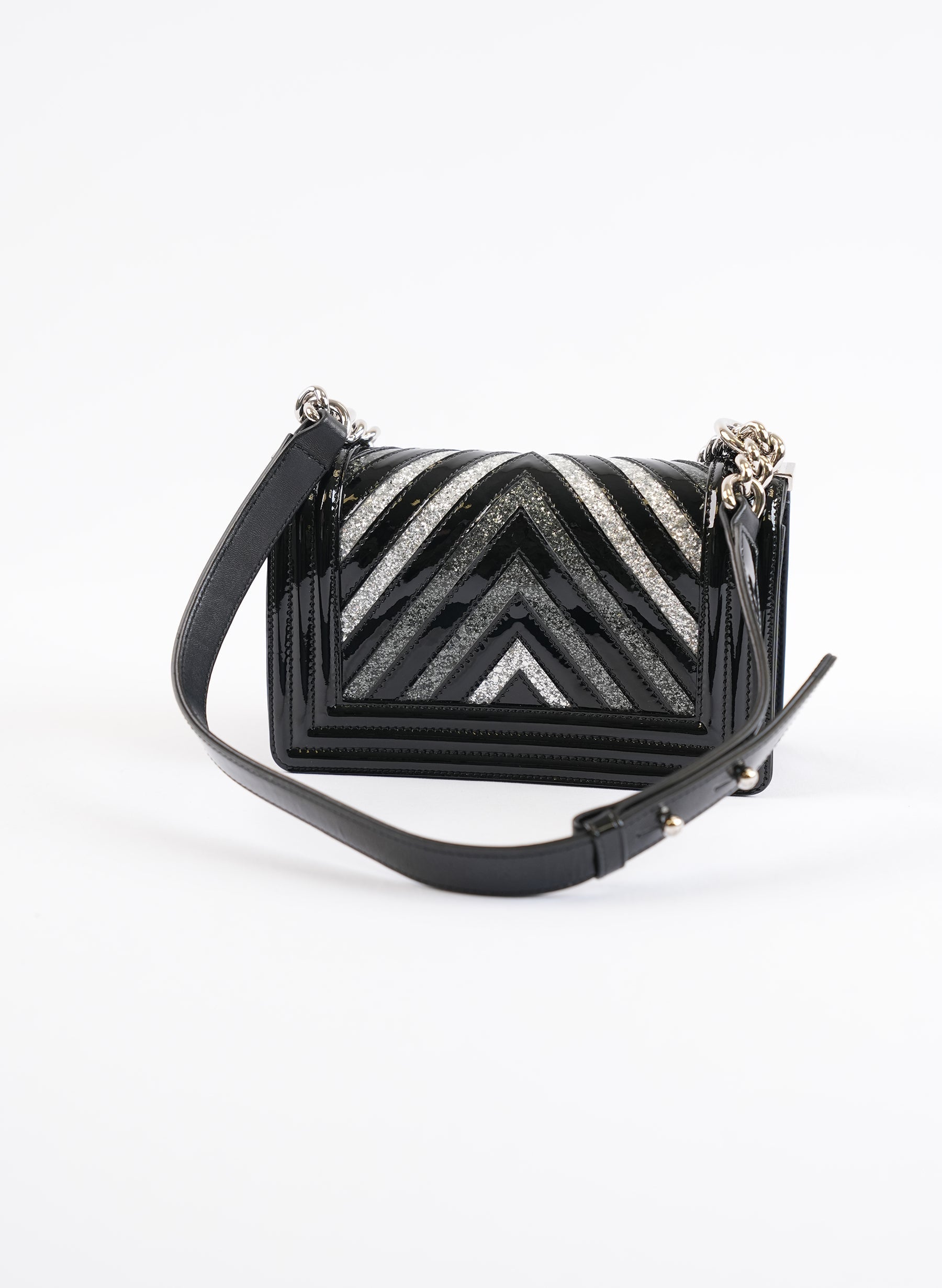 Chanel Patent Glitter PVC Quilted Boy Flap Bag