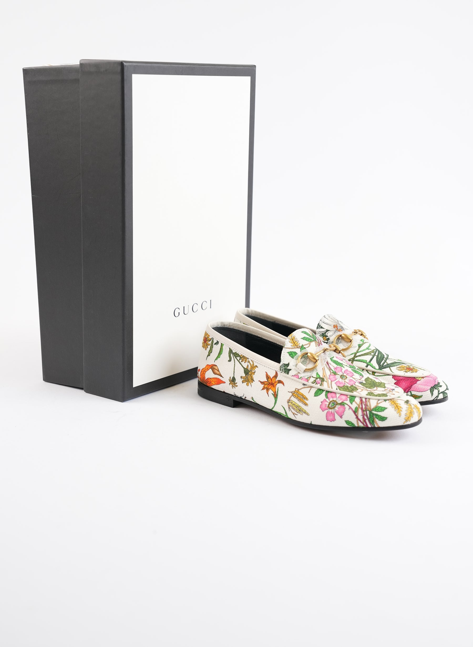 Gucci Canvas Floral Loafers