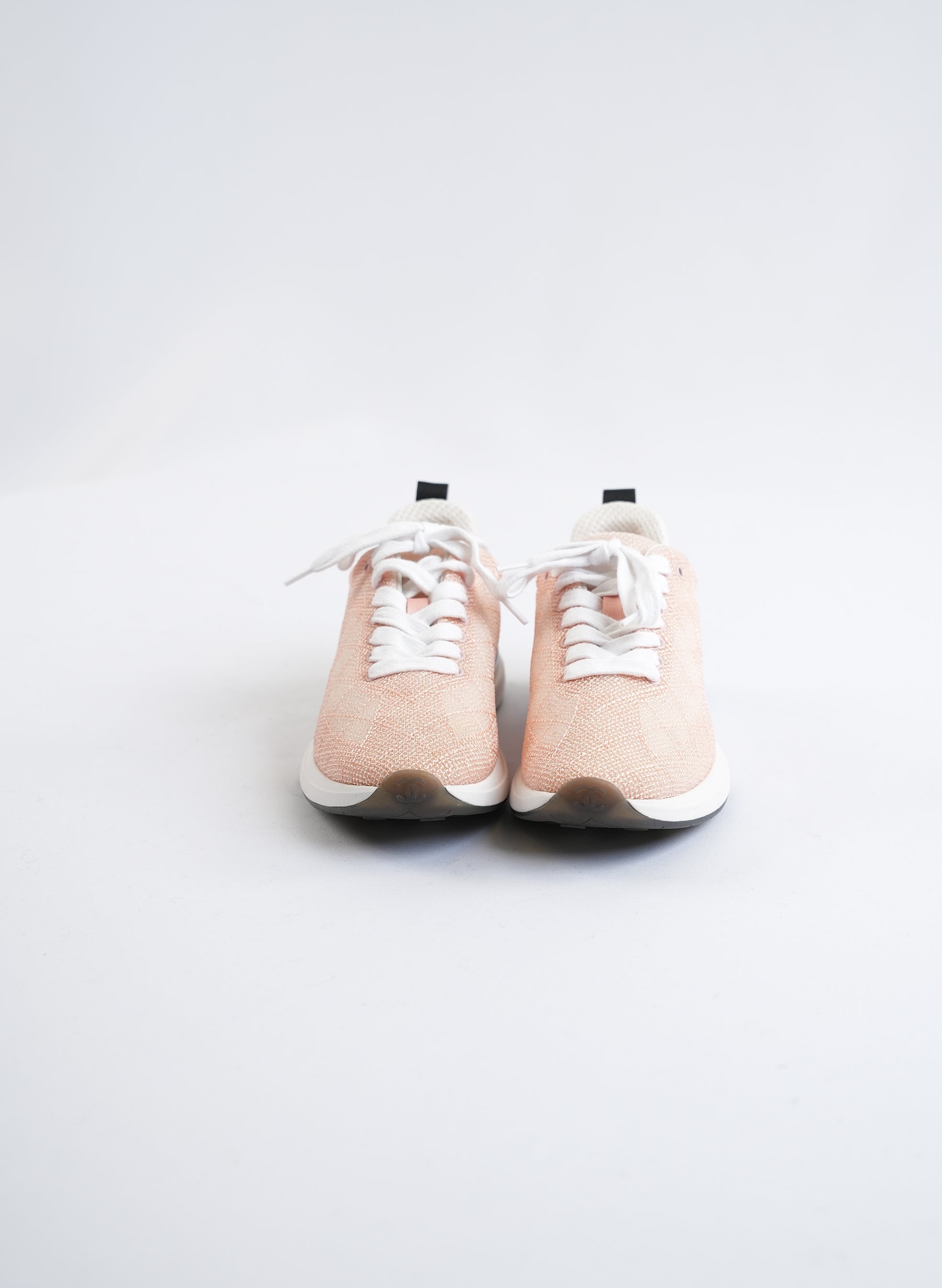 Chanel Embroidered Mesh Low Top Sneakers