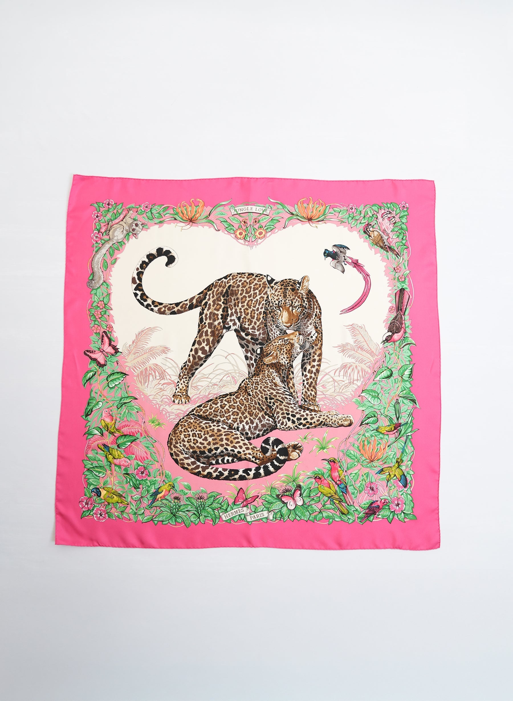 Hermes Jungle Love Forever Scarf 90
