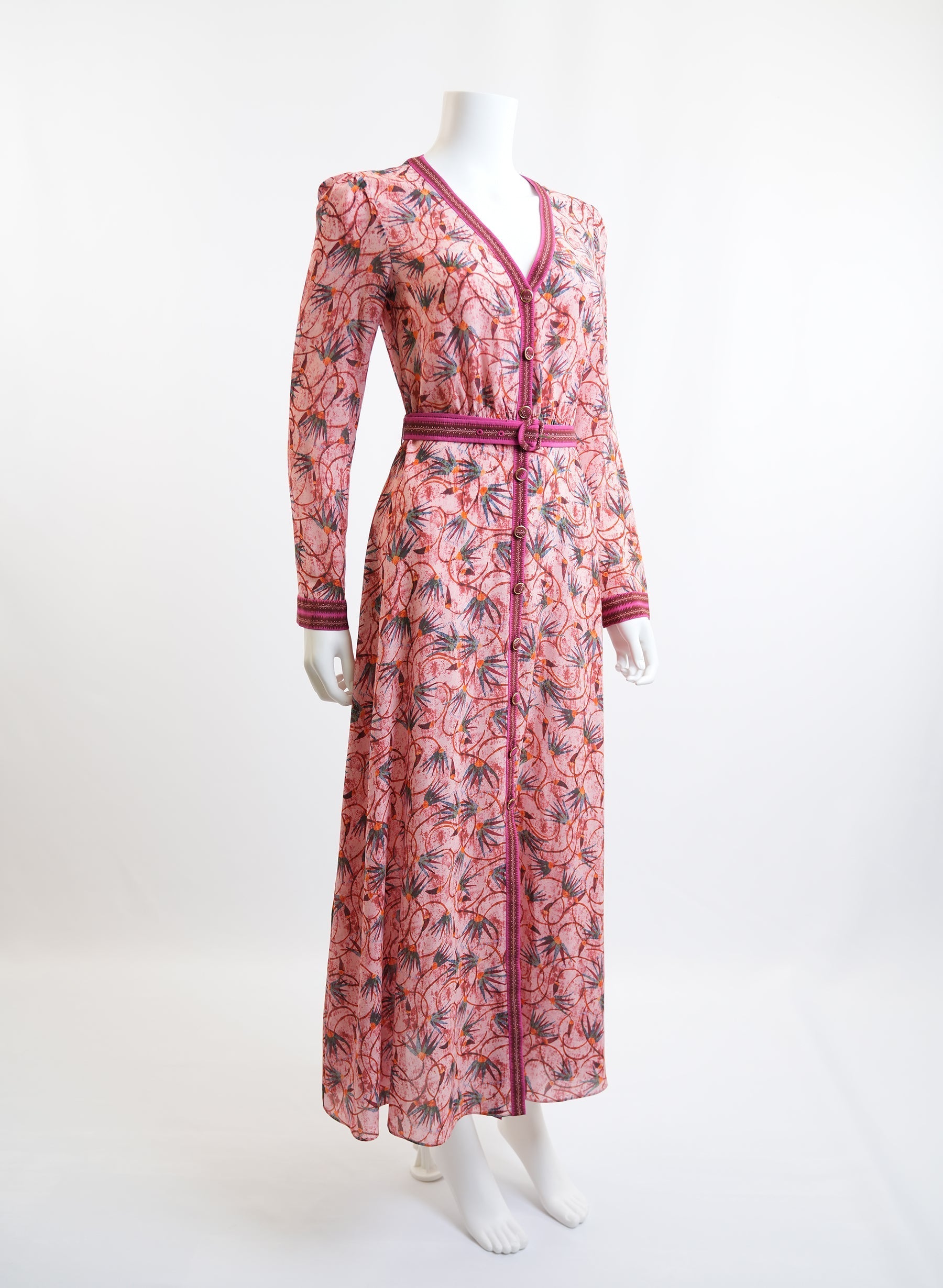 Saloni Lea Shirt Dress Padma Hibiscus
