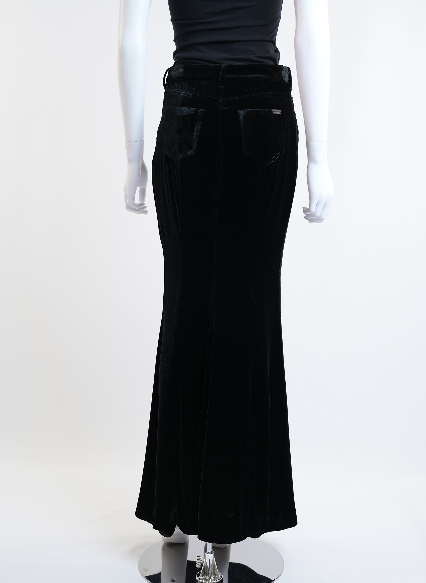 Saint Laurent Black Velvet Skirt