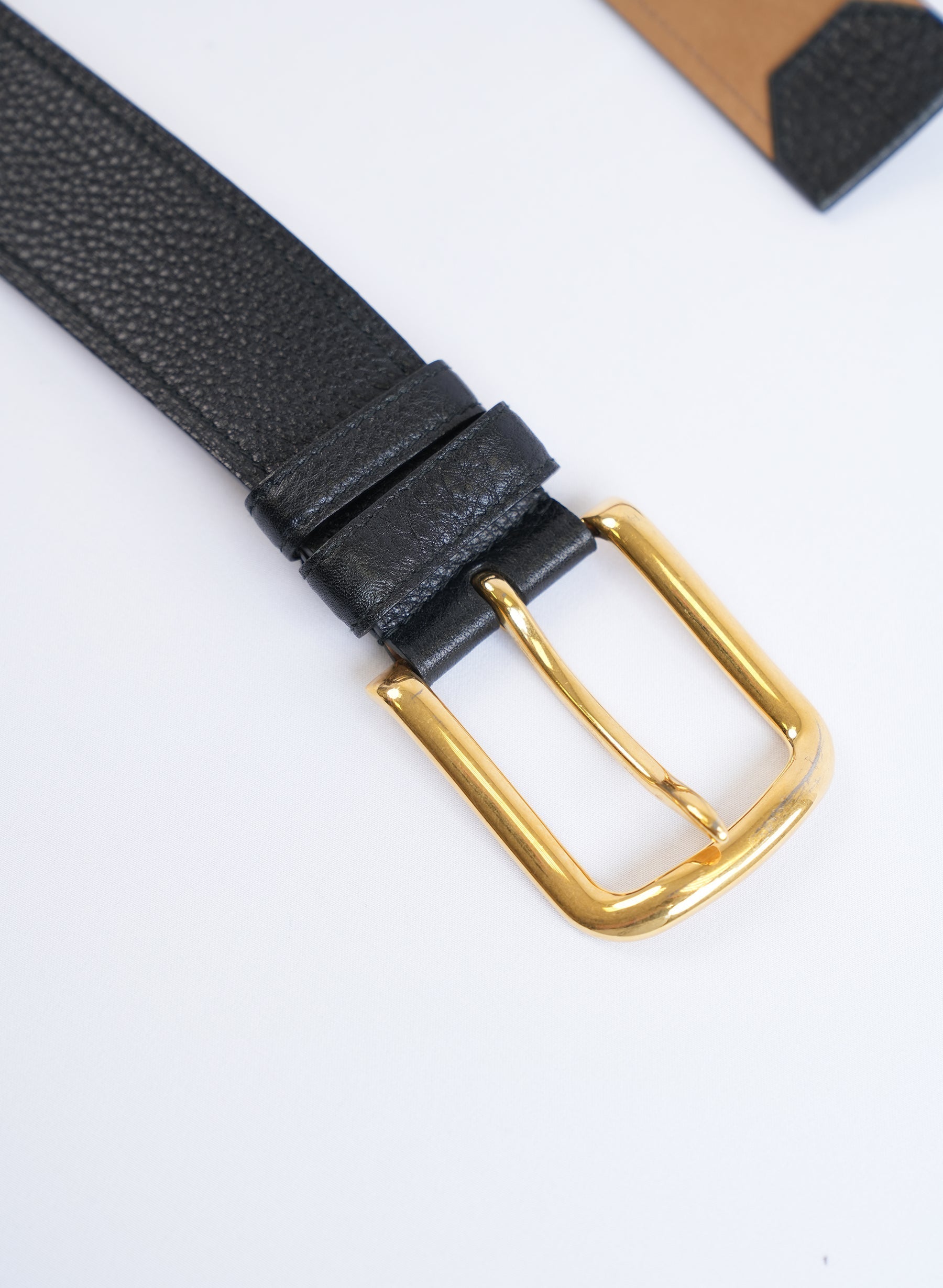 Prada Black Leather Belt