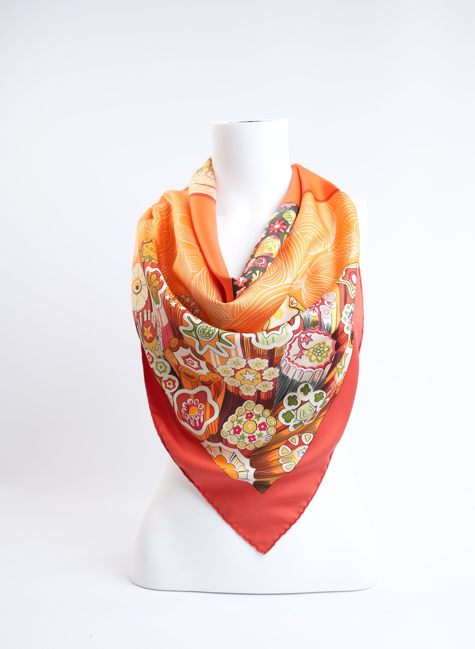 Hermes Sulfide And Paperweight Silk Scarf