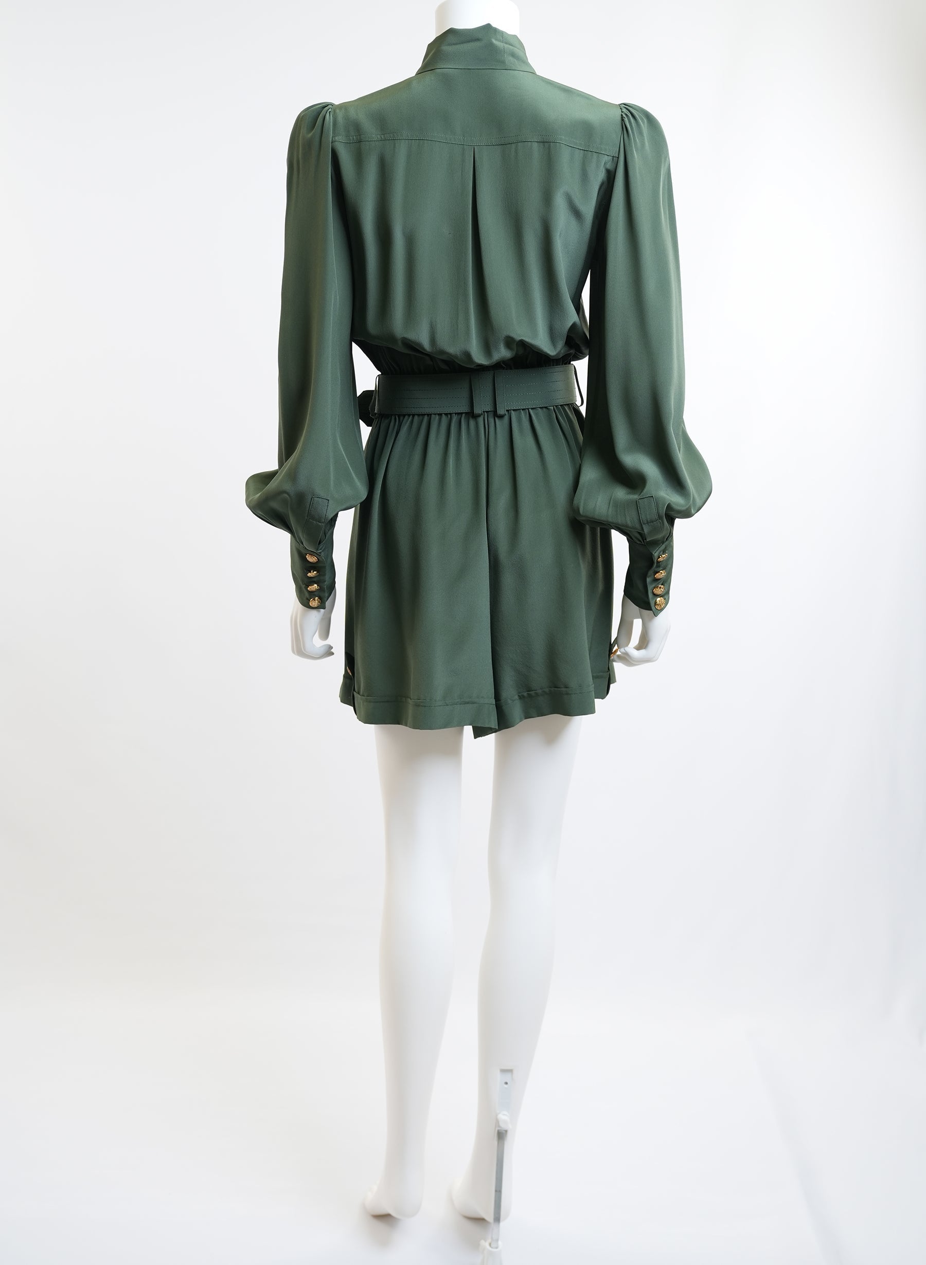 Zimmermann Silk Button Front Short Romper