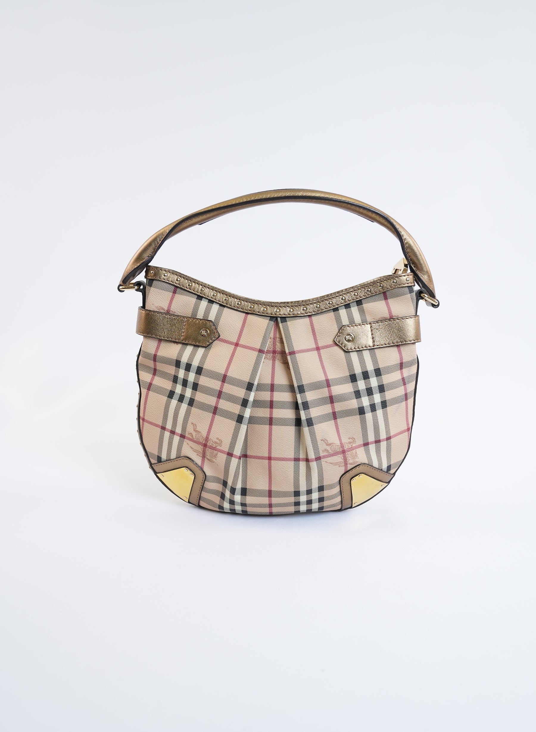 Burberry Haymarket Check Hobo Handbag