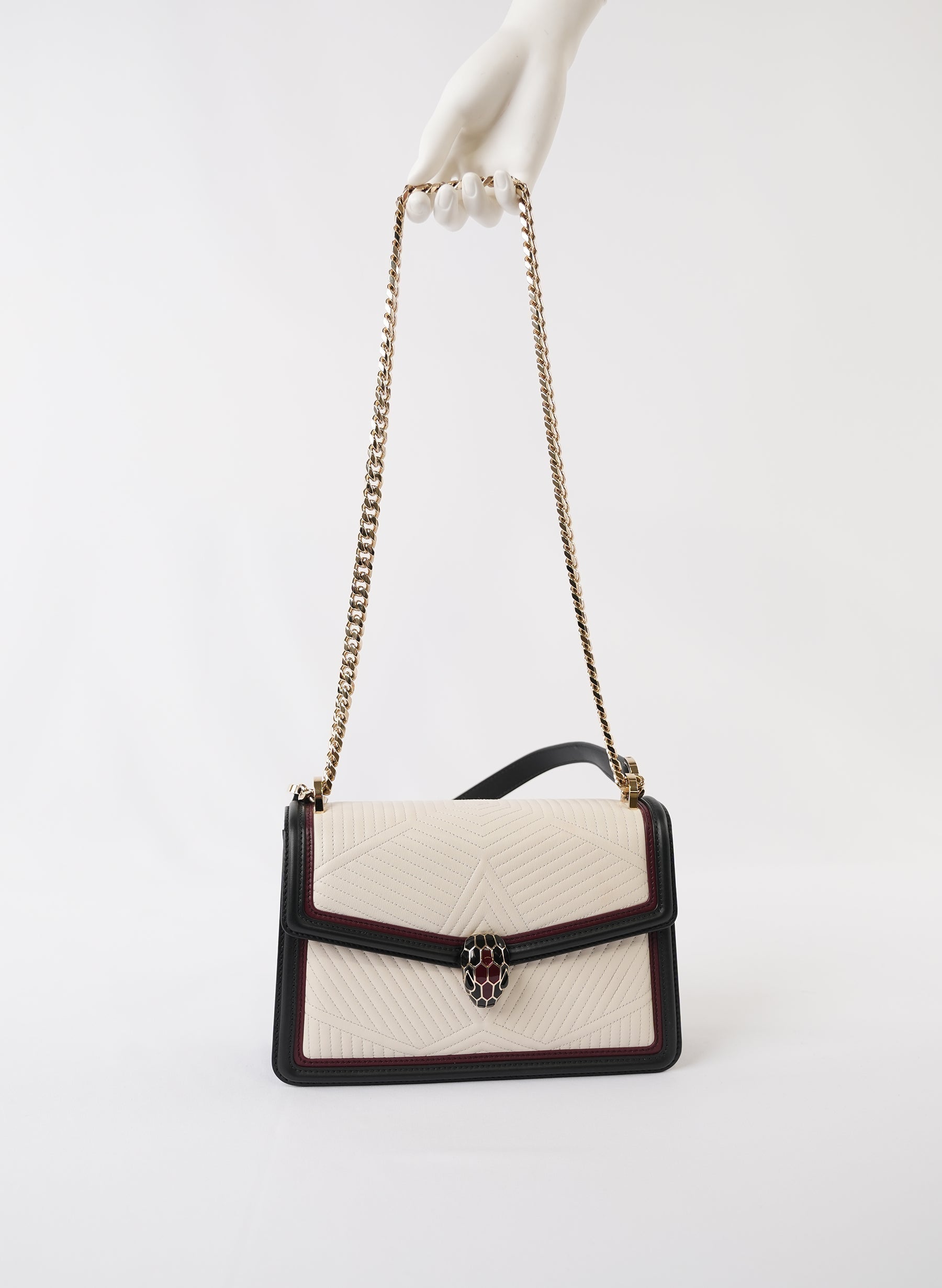 Bvlgari Serpenti Leather Handbag