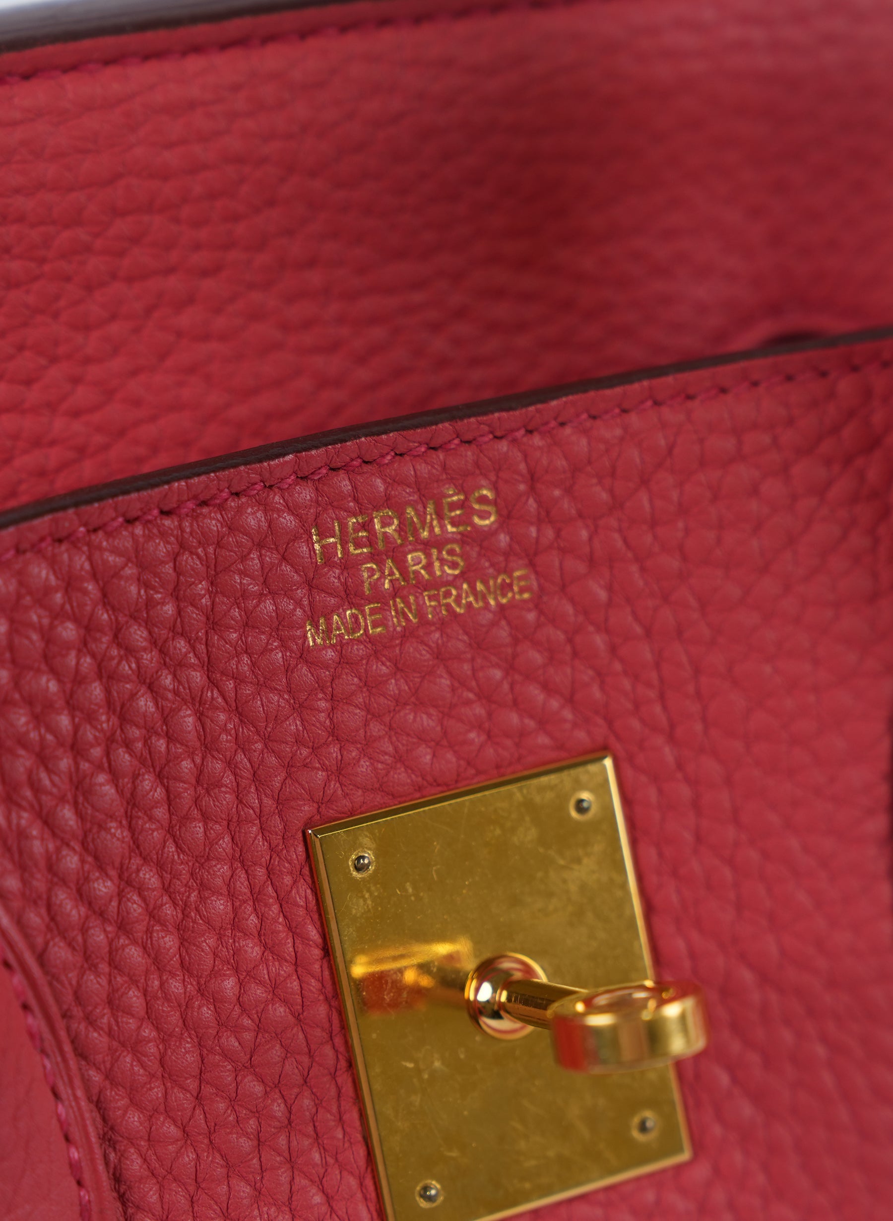 Hermès Rouge Casaque Togo Leather Gold Finish Birkin Bag