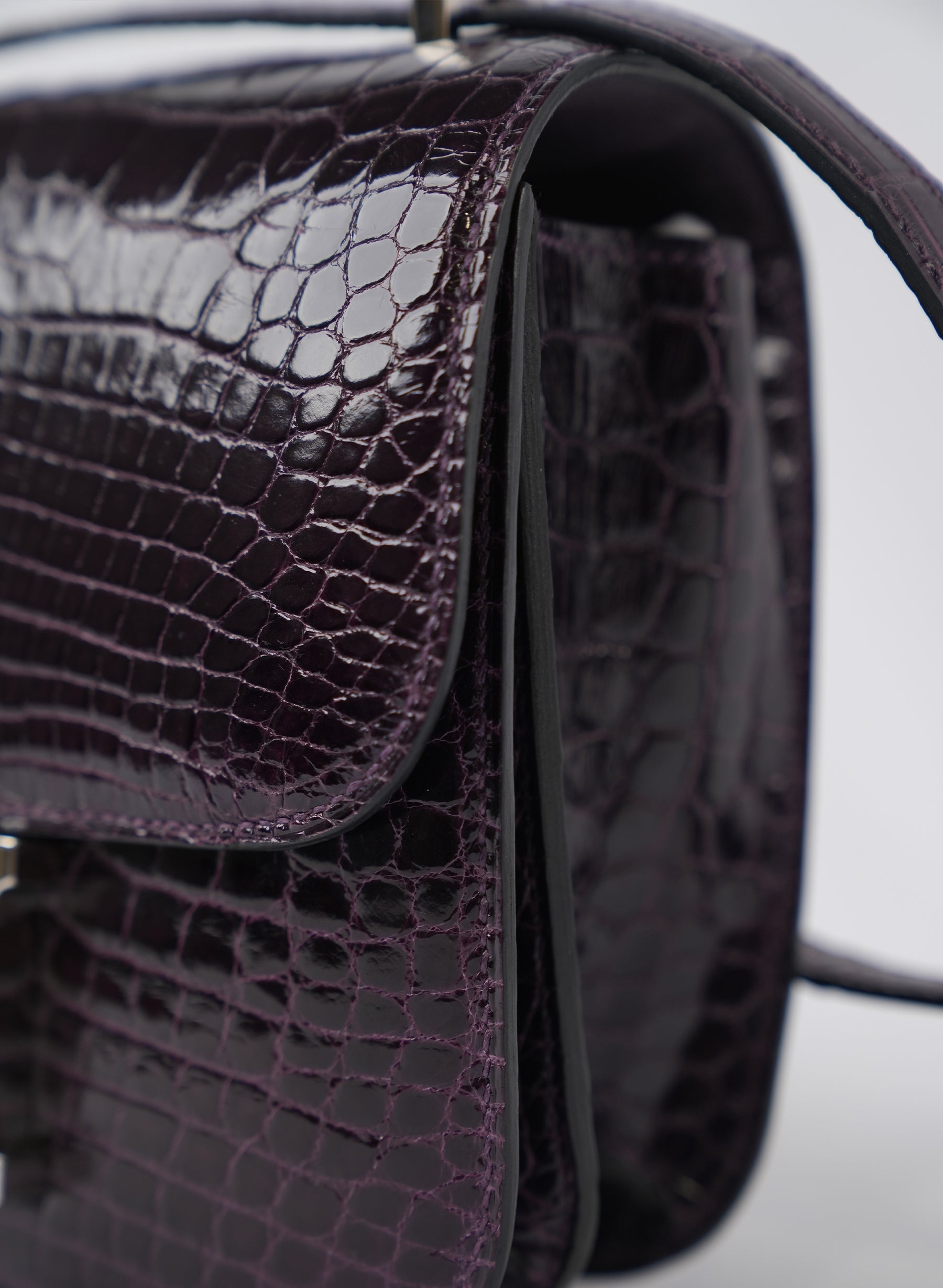Hermès Constance Blue Marine Alligator Palladium Hardware