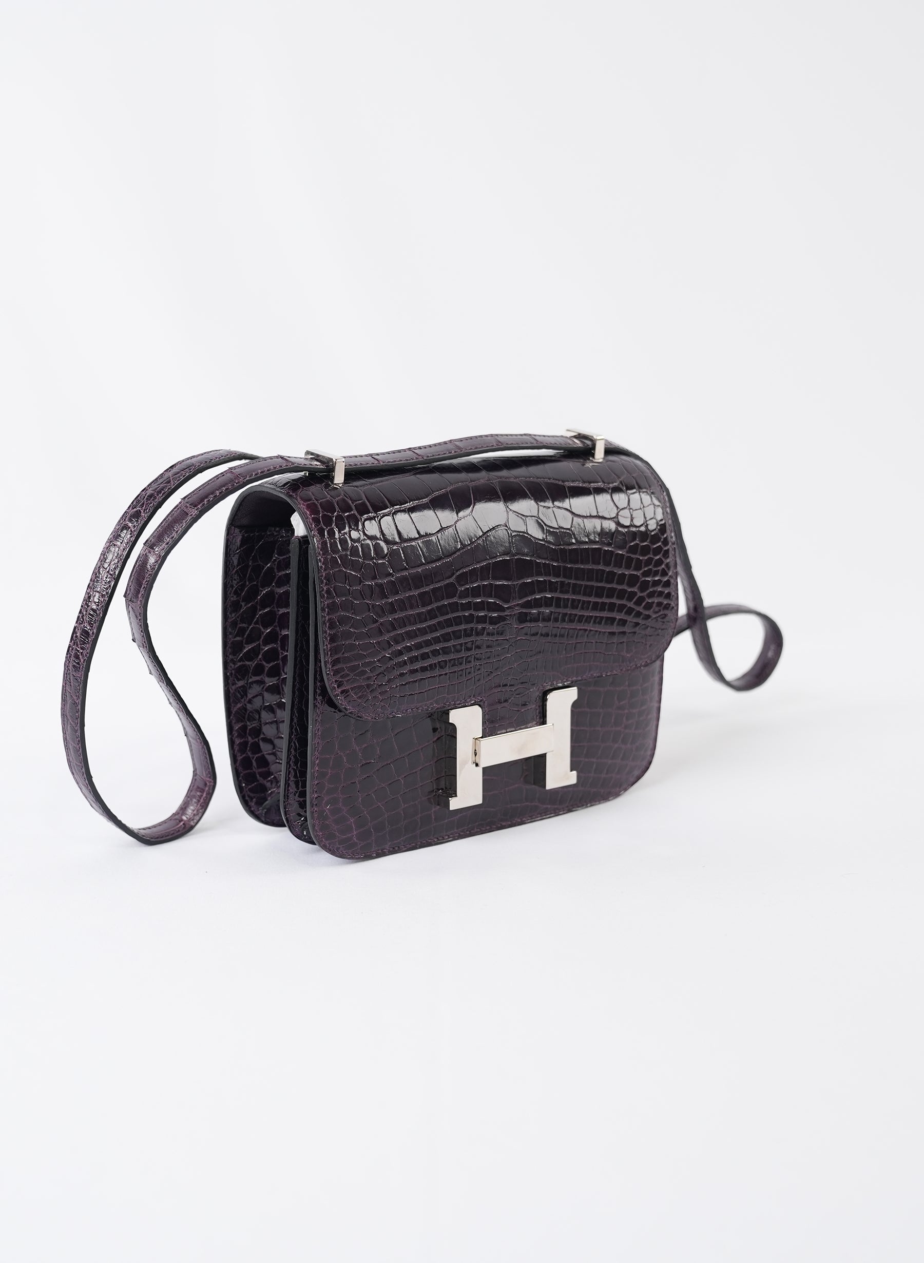 Hermès Constance Blue Marine Alligator Palladium Hardware